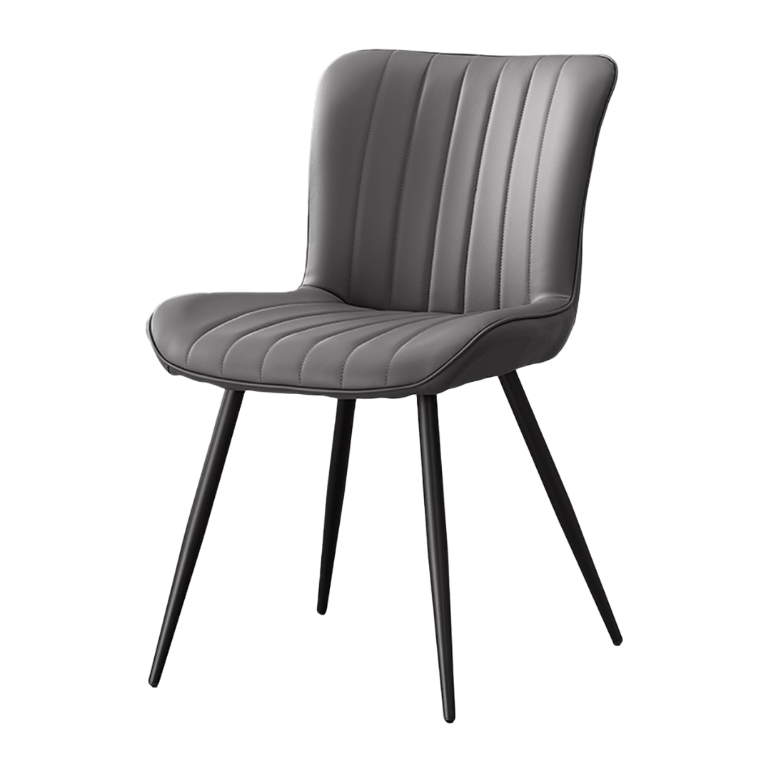 Vela – Ensemble de salle à manger – Gris / Simili cuir gris