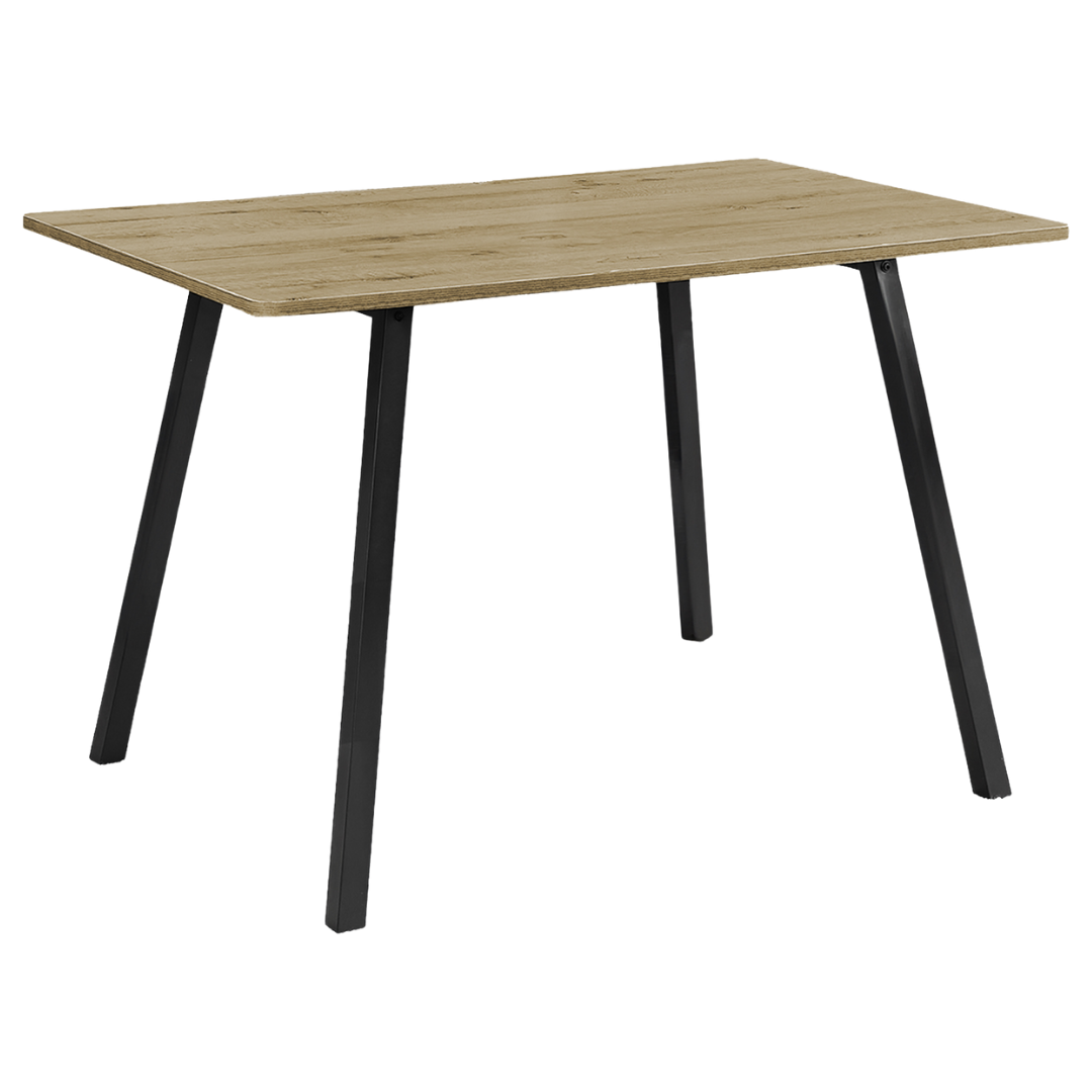 Tauvian – Dining Table – Dark Taupe Laminate / Black Metal
