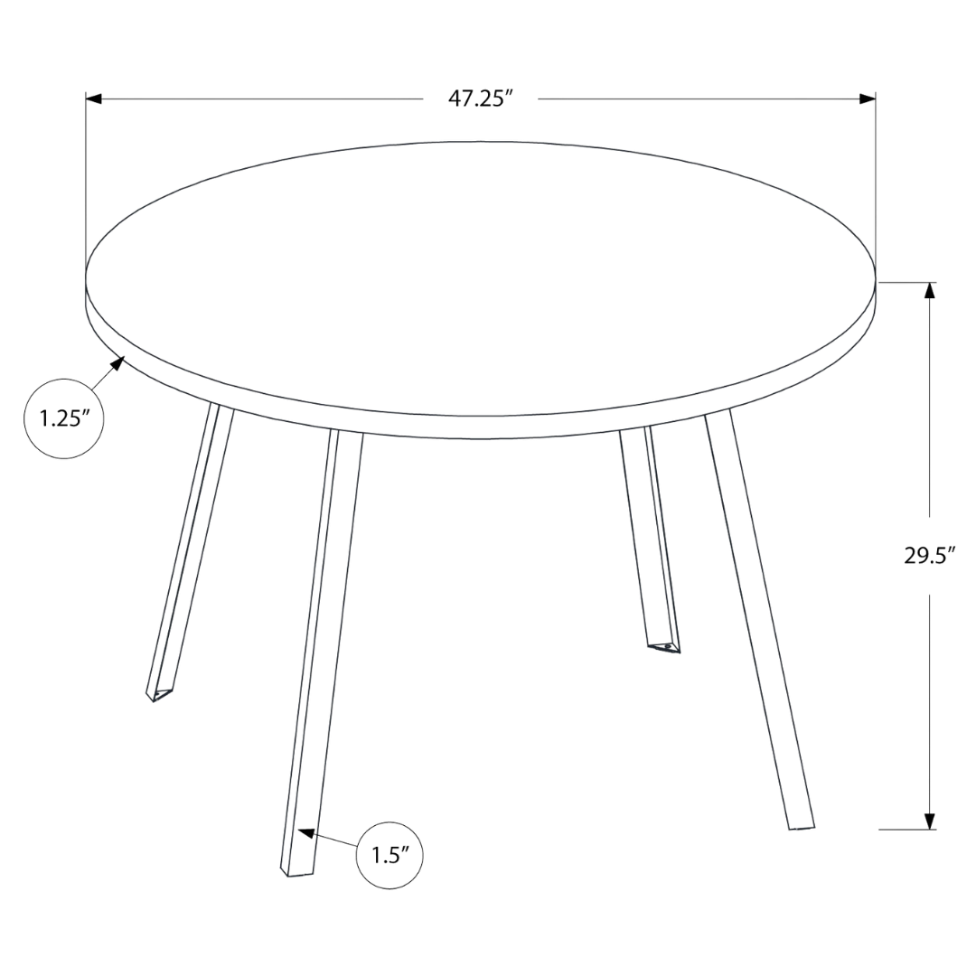 Rovik – Round Dining Table – Black Reclaimed Wood Look
