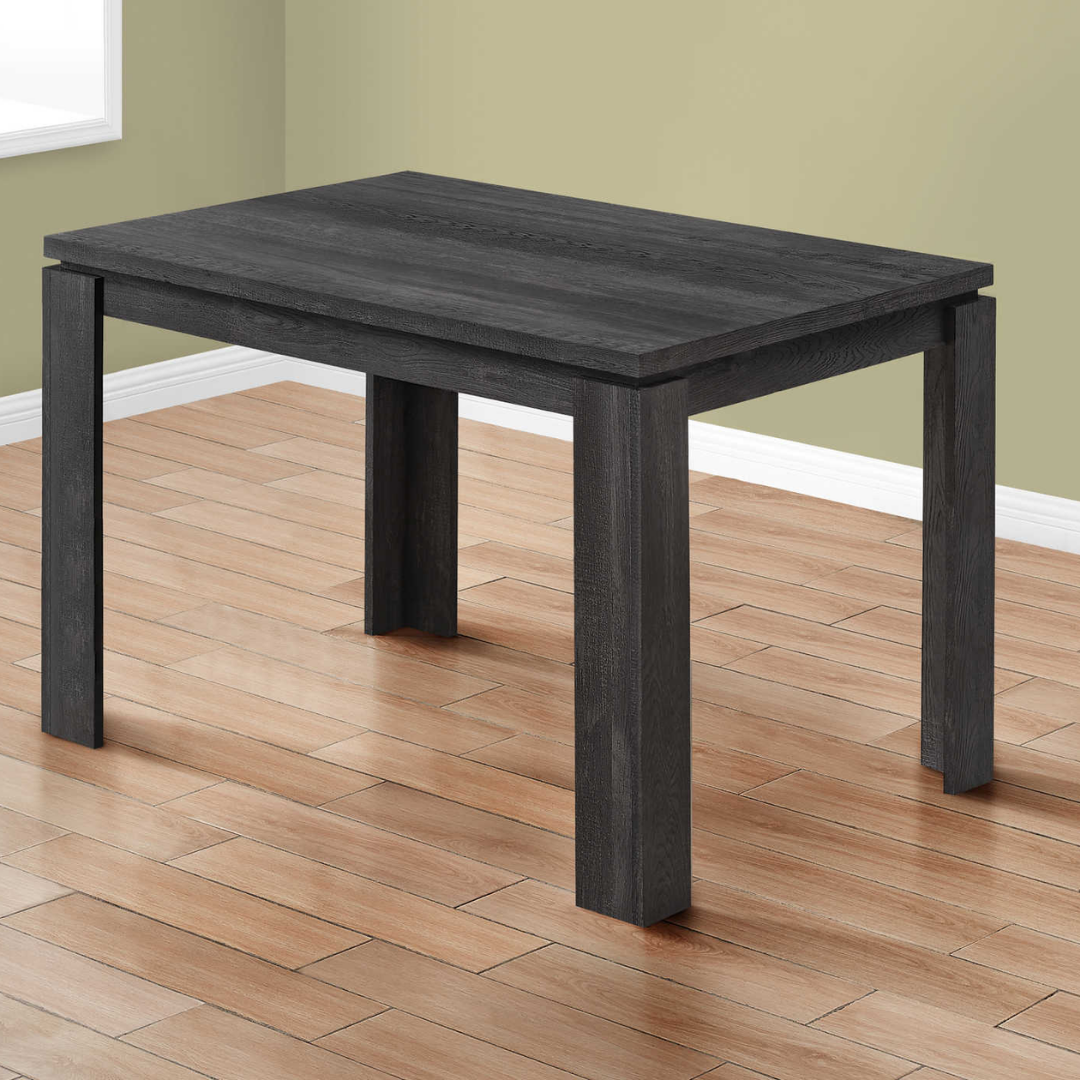 Obsidra – Table à manger – Aspect bois recyclé noir