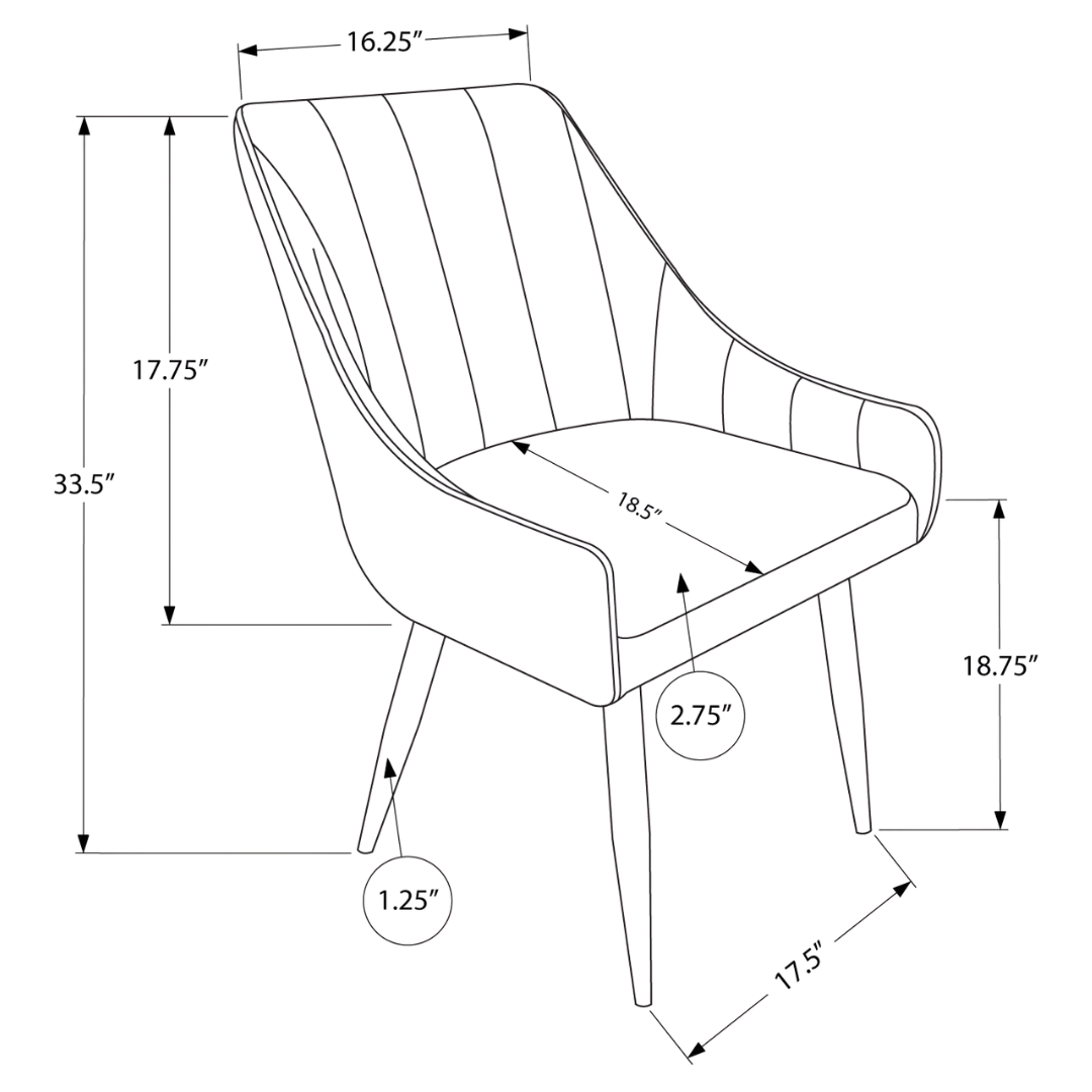 Veloria – Lot de 2 – Chaises de salle à manger aspect cuir avec accoudoirs – Noir / Métal noir