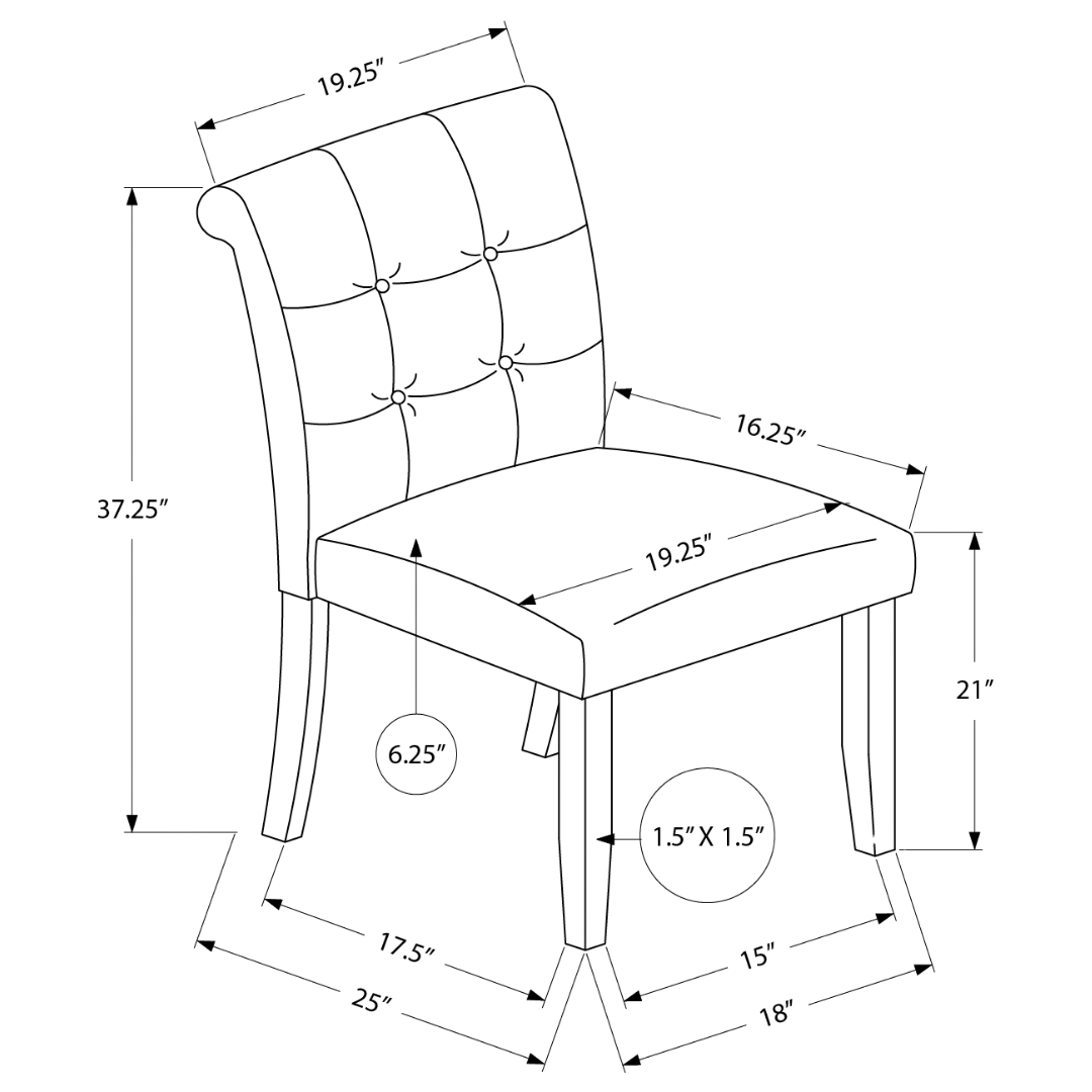 Linara – Lot de 2 – Chaise de salle à manger capitonnée aspect lin – Gris