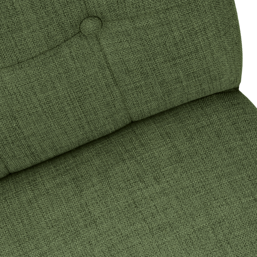 Linara – Lot de 2 – Chaises de salle à manger capitonnées aspect lin – Vertes