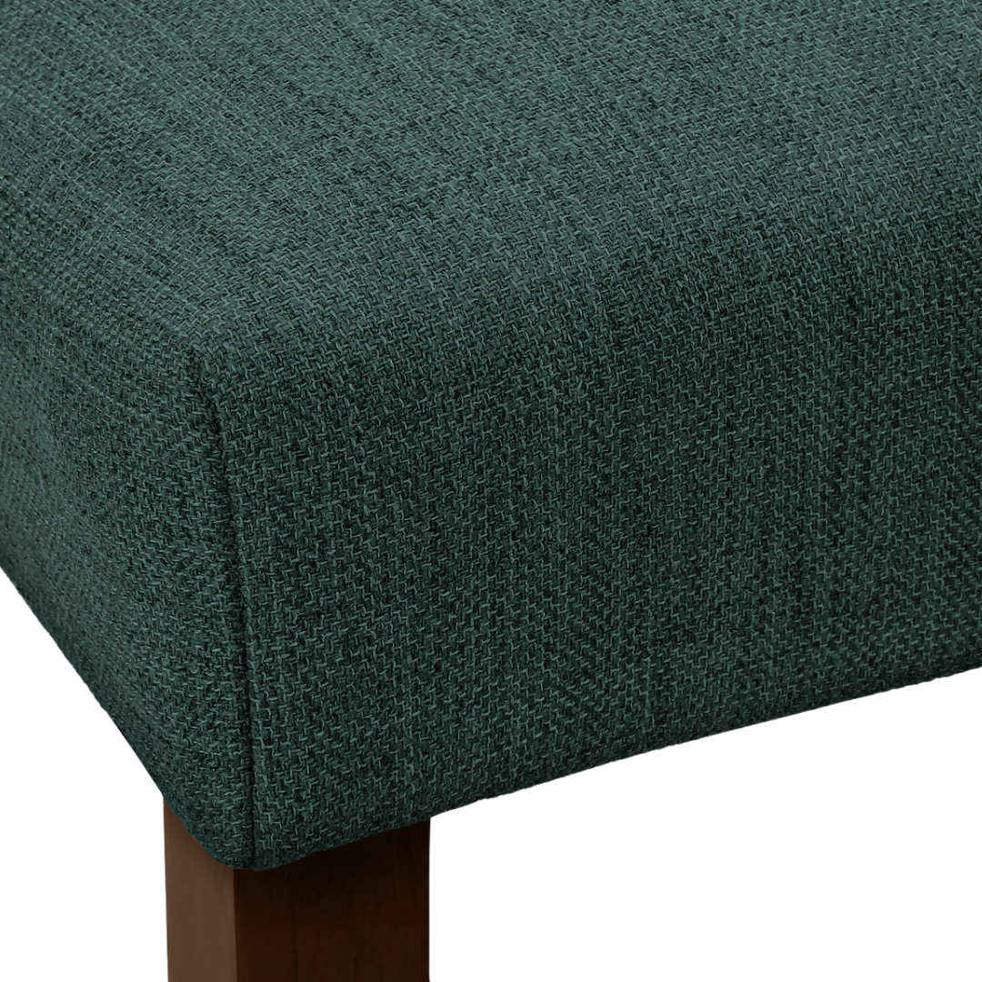 Linara – Lot de 2 – Chaise de salle à manger capitonnée aspect lin – Bleu