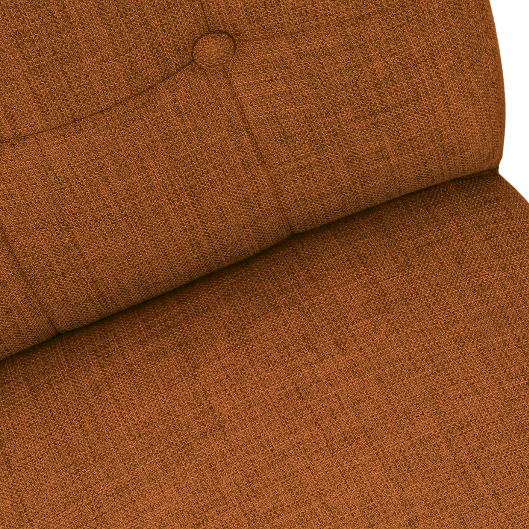 Linara – Set of 2 – Tufted Linen-Look Dining Chair – Orange