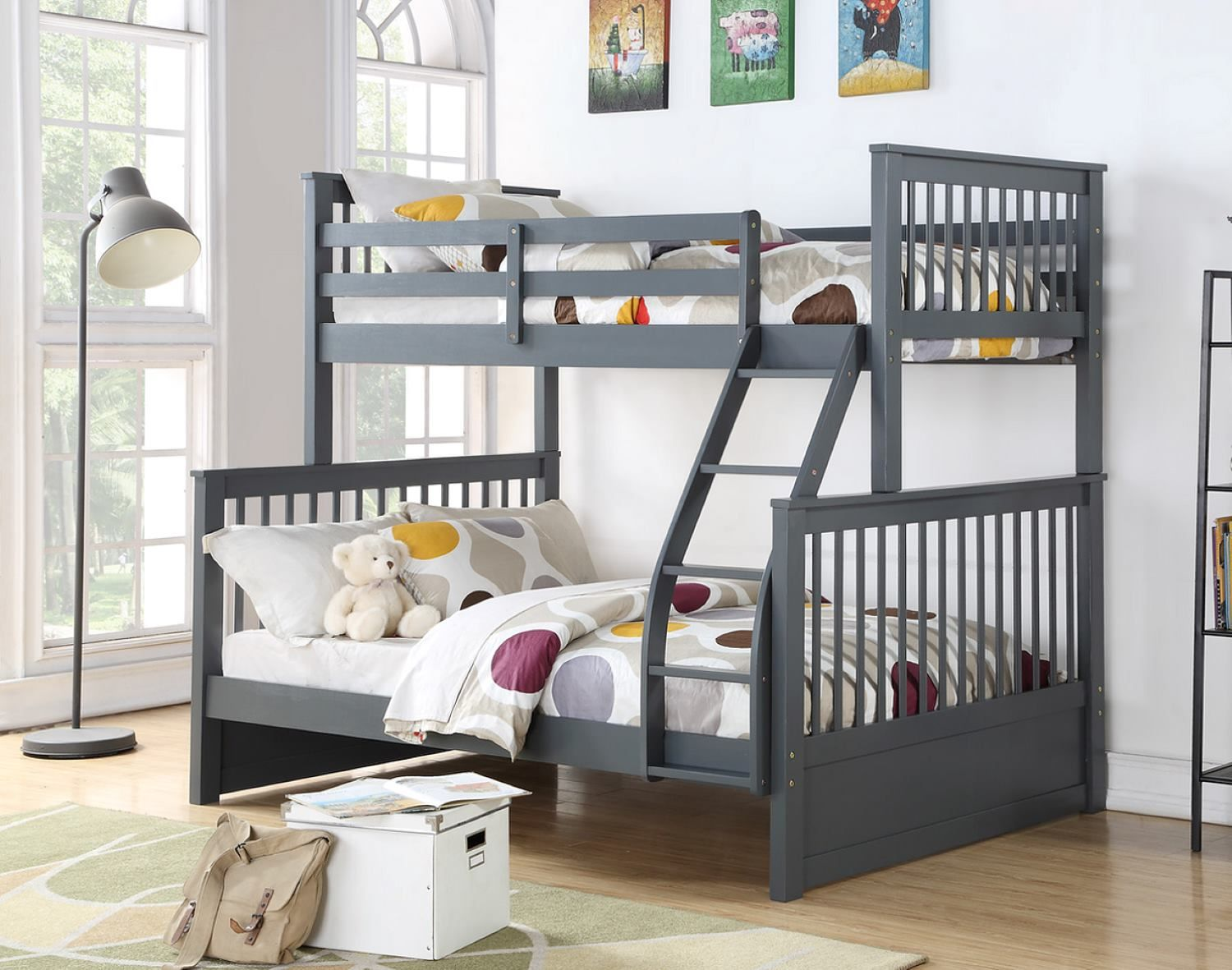 Single/Double Grey Bunk Bed 122