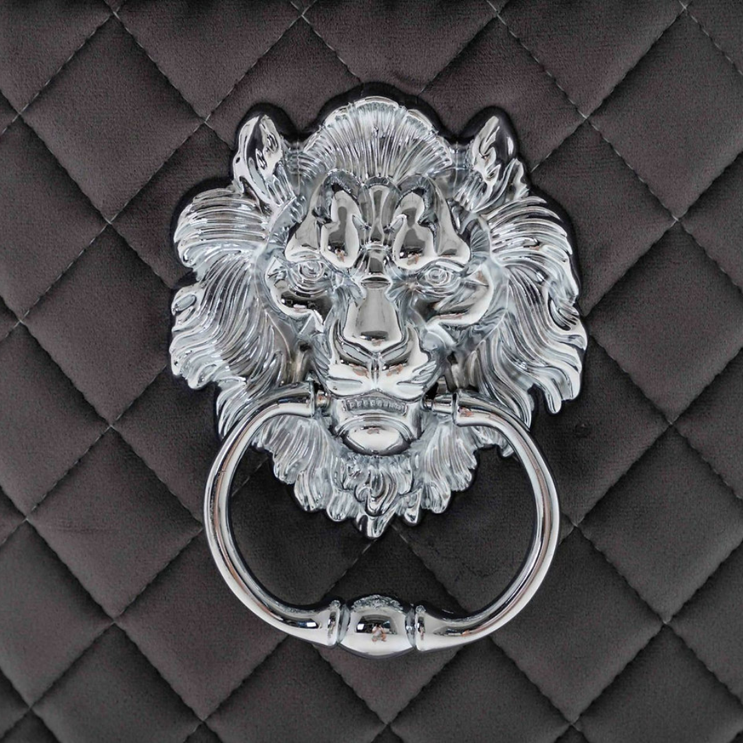 Majestria – Lot de 2 – Chaises de salle à manger capitonnées en velours – Gris