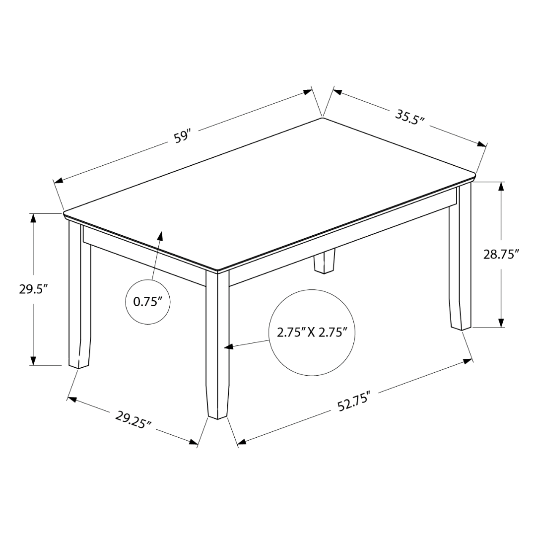 Elmont – Dining Table – Antique White / Light Brown Veneer