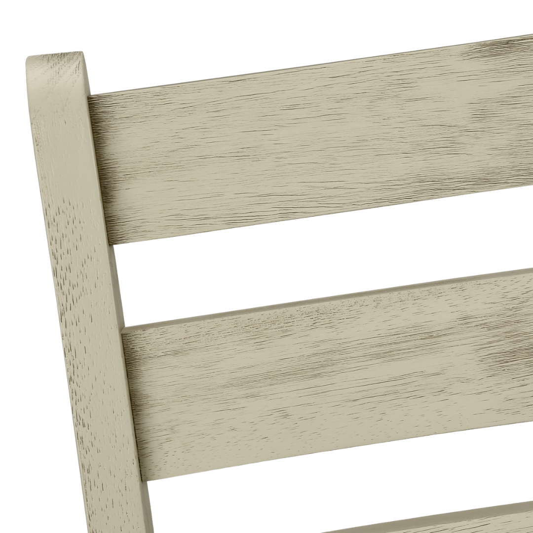 Ladmore – Lot de 2 – Chaises de salle à manger en tissu à dossier échelle – Beige