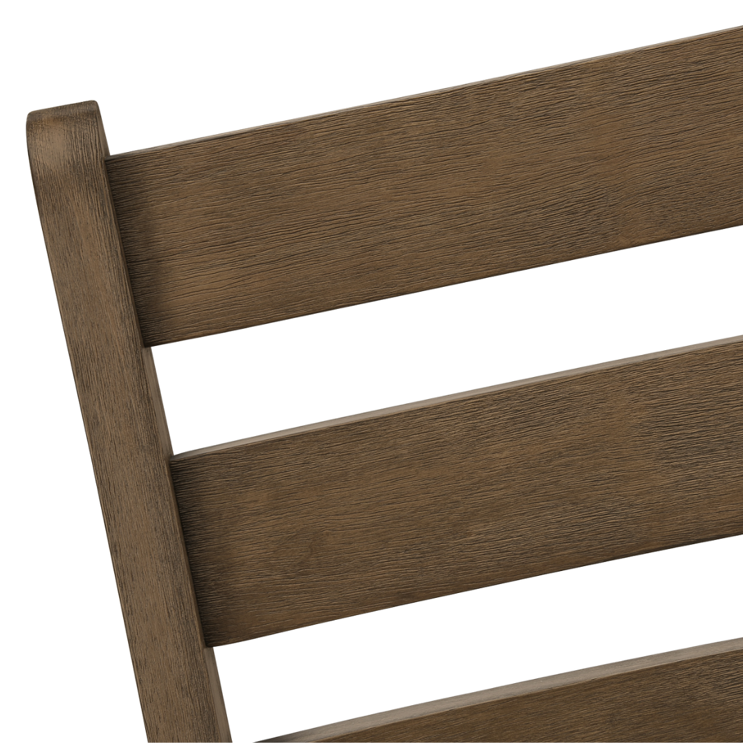 Ladmore – Set of 2 – Ladder-Back Fabric Dining Chair – Light Brown