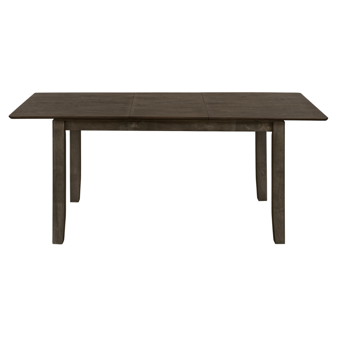 Ensemble de salle à manger Runa – Placage gris / Tissu marron