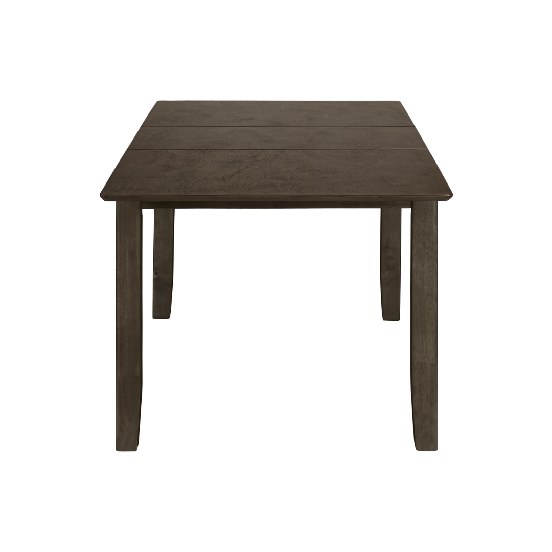 Ensemble de salle à manger Runa – Placage gris / Tissu marron