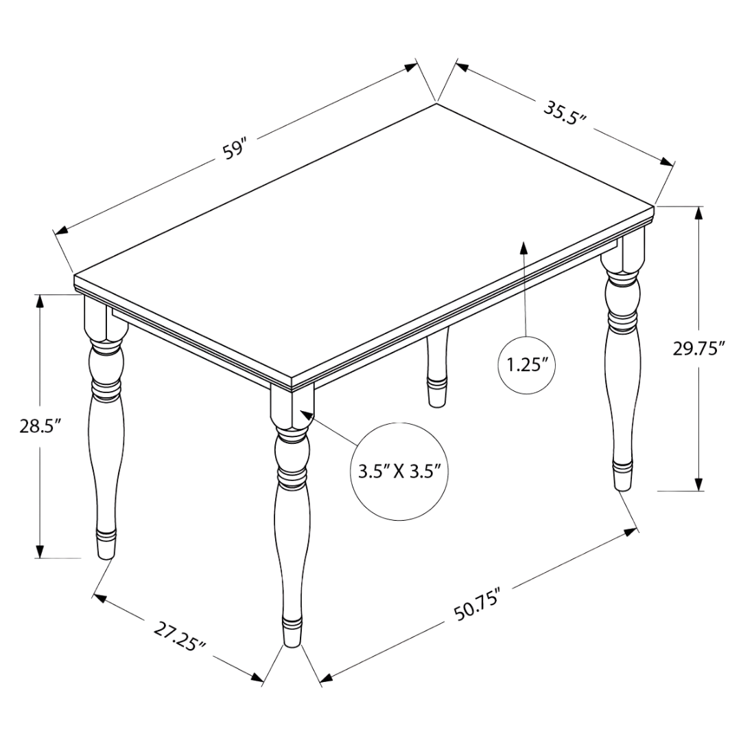 Harridge – Table de salle à manger – Placage okoumé gris antique