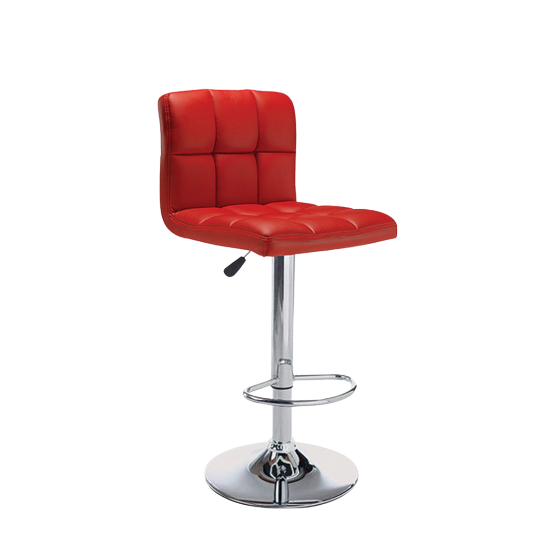 Rivaro – Lot de 2 – Tabourets de bar réglables – Rouge