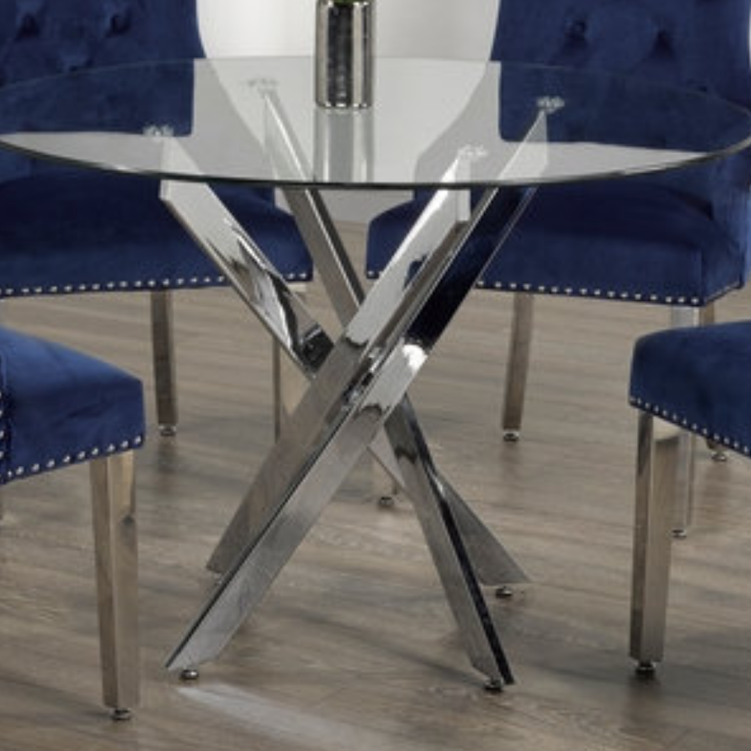 Karsen – Dining Table – Clear Glass Top