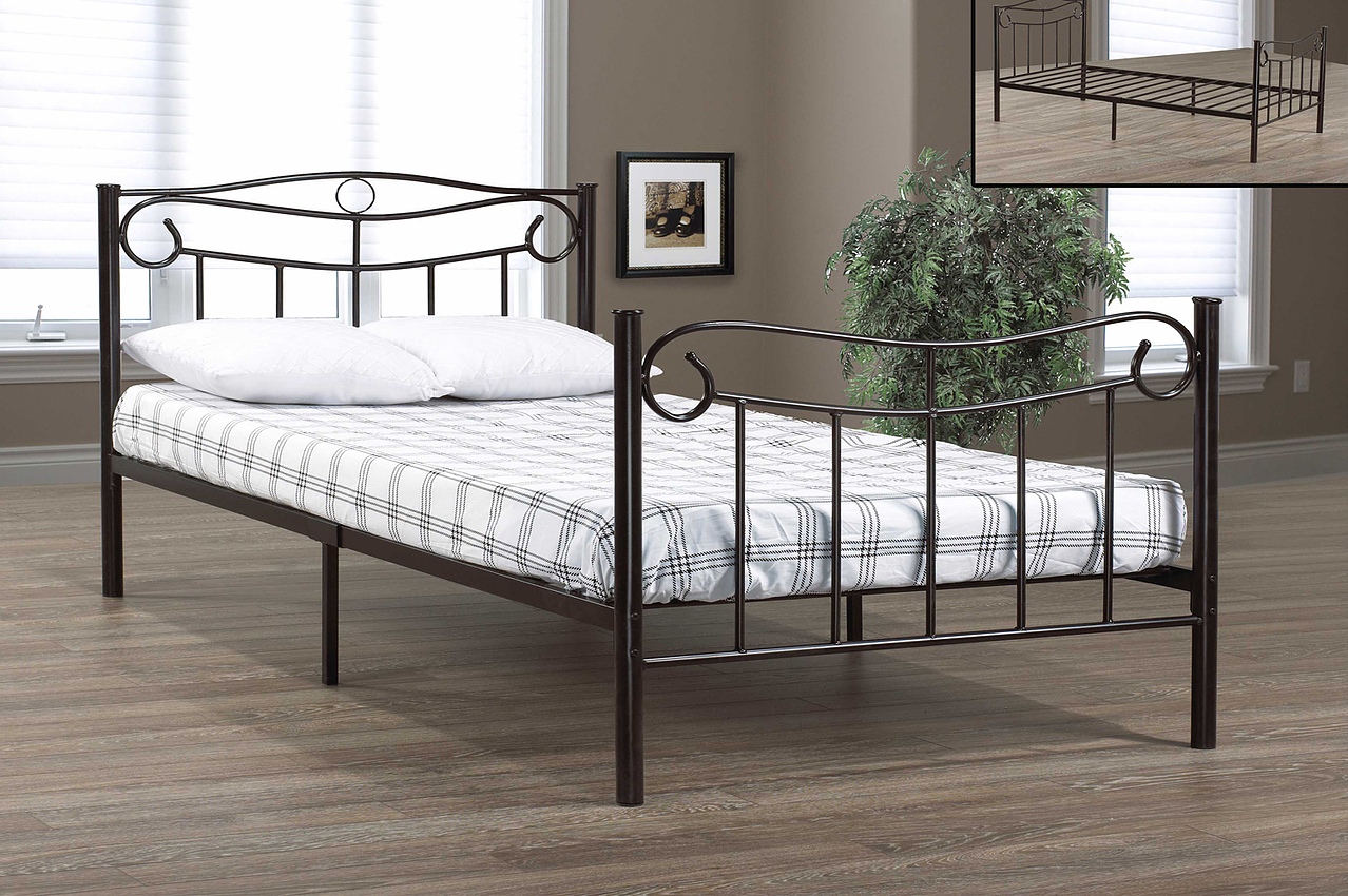 Black Single Metal Bed 151