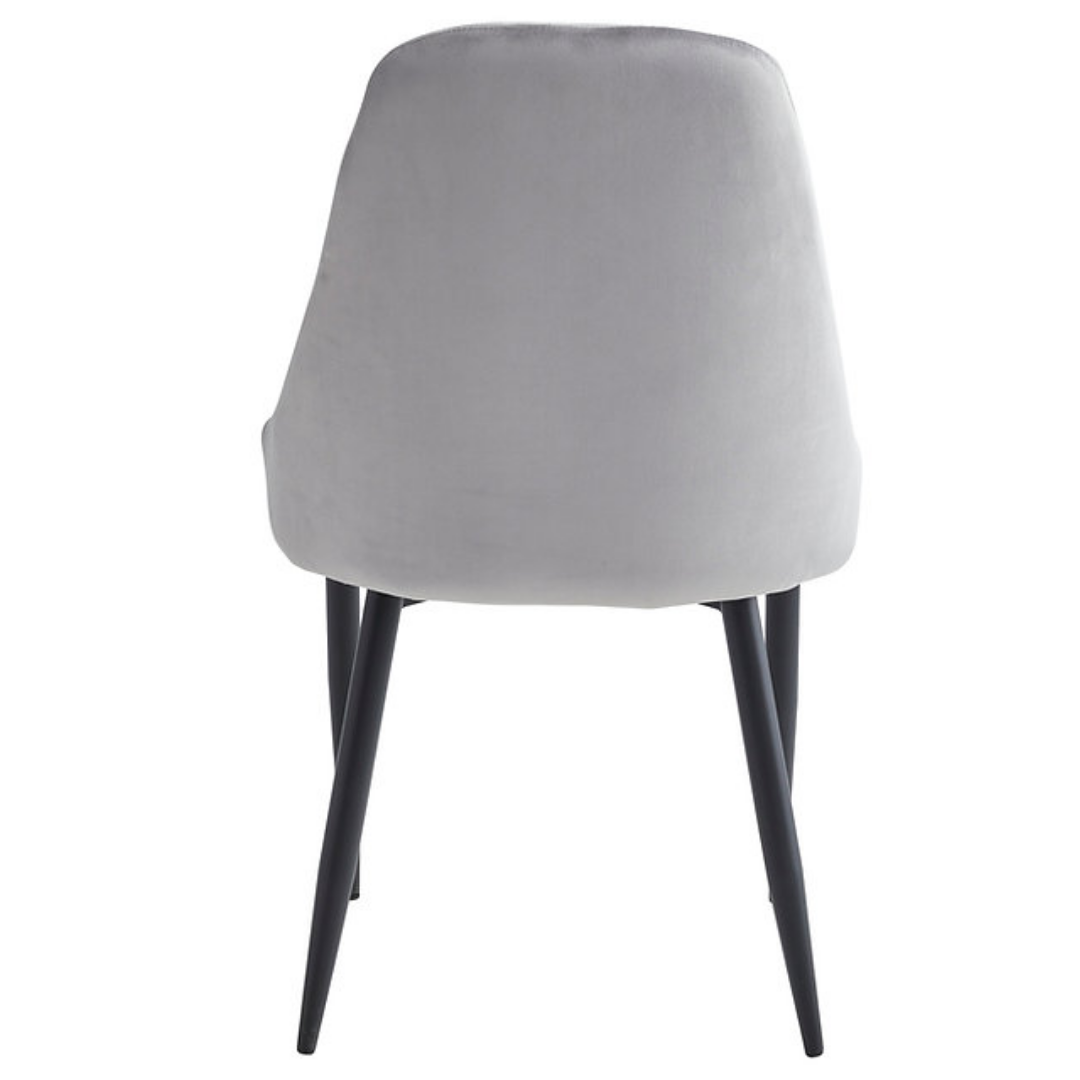 Arvella – Set of 6 – Velvet Dining Chair – Light Grey