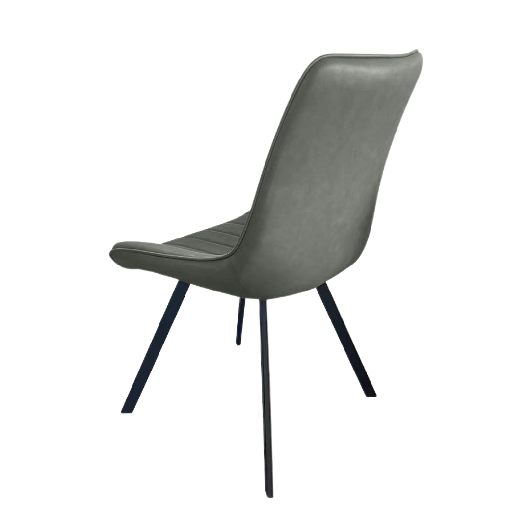 Safi – Ensemble de salle à manger – Aspect marbre blanc / PU gris