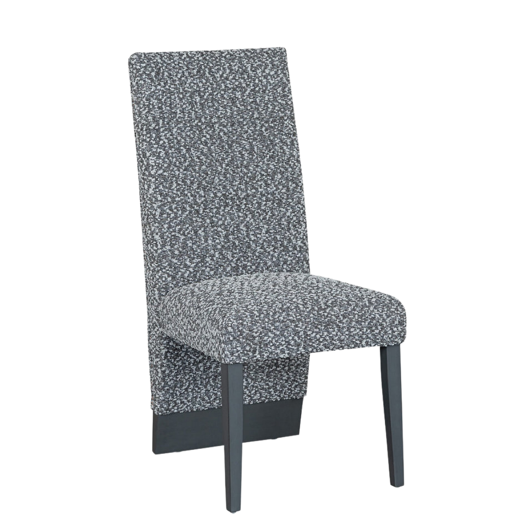 Forma – Ensemble de salle à manger – Aspect marbre gris / Tissu gris