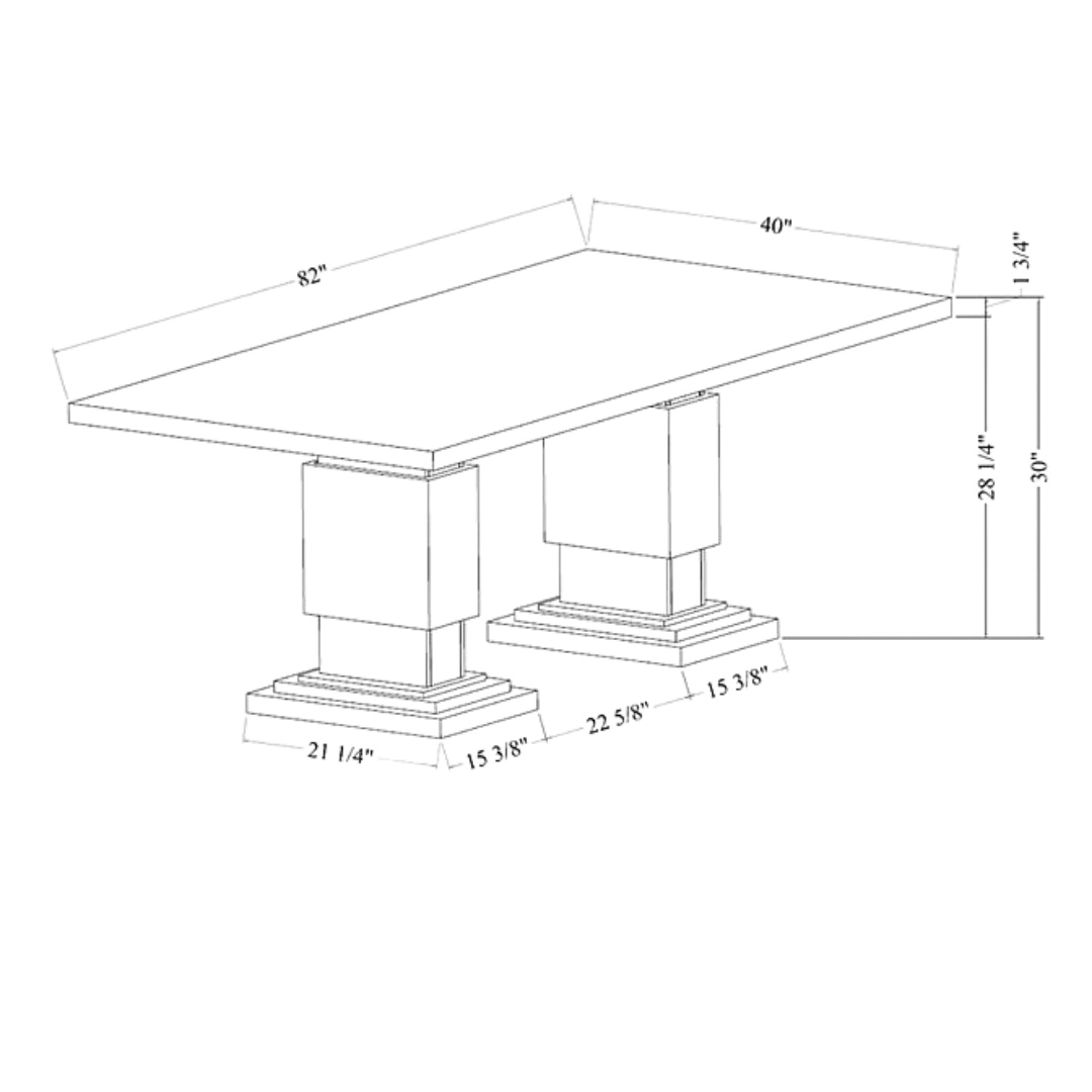 Forma – Ensemble de salle à manger – Aspect marbre gris / Tissu gris