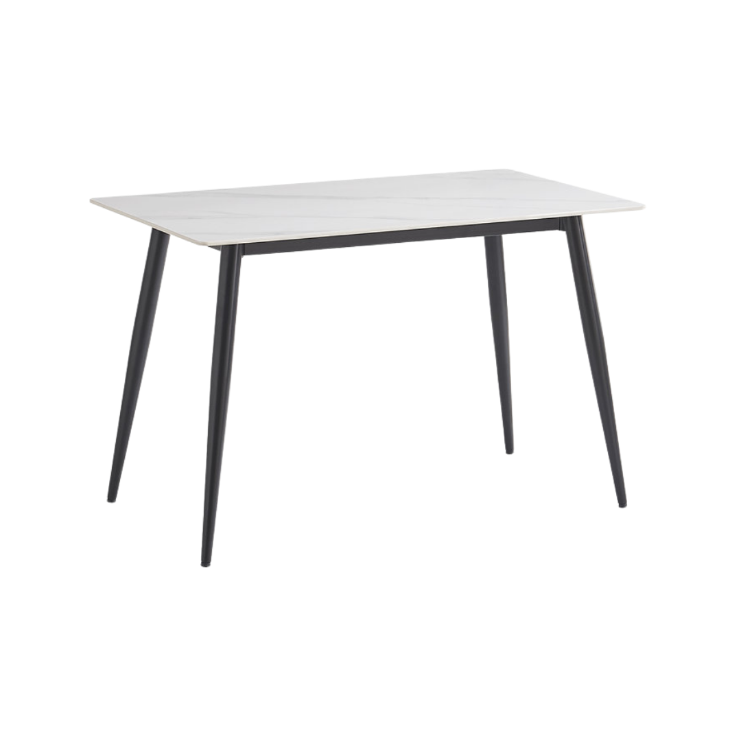 Elvion – Dining Table – Snowy White Marble Look