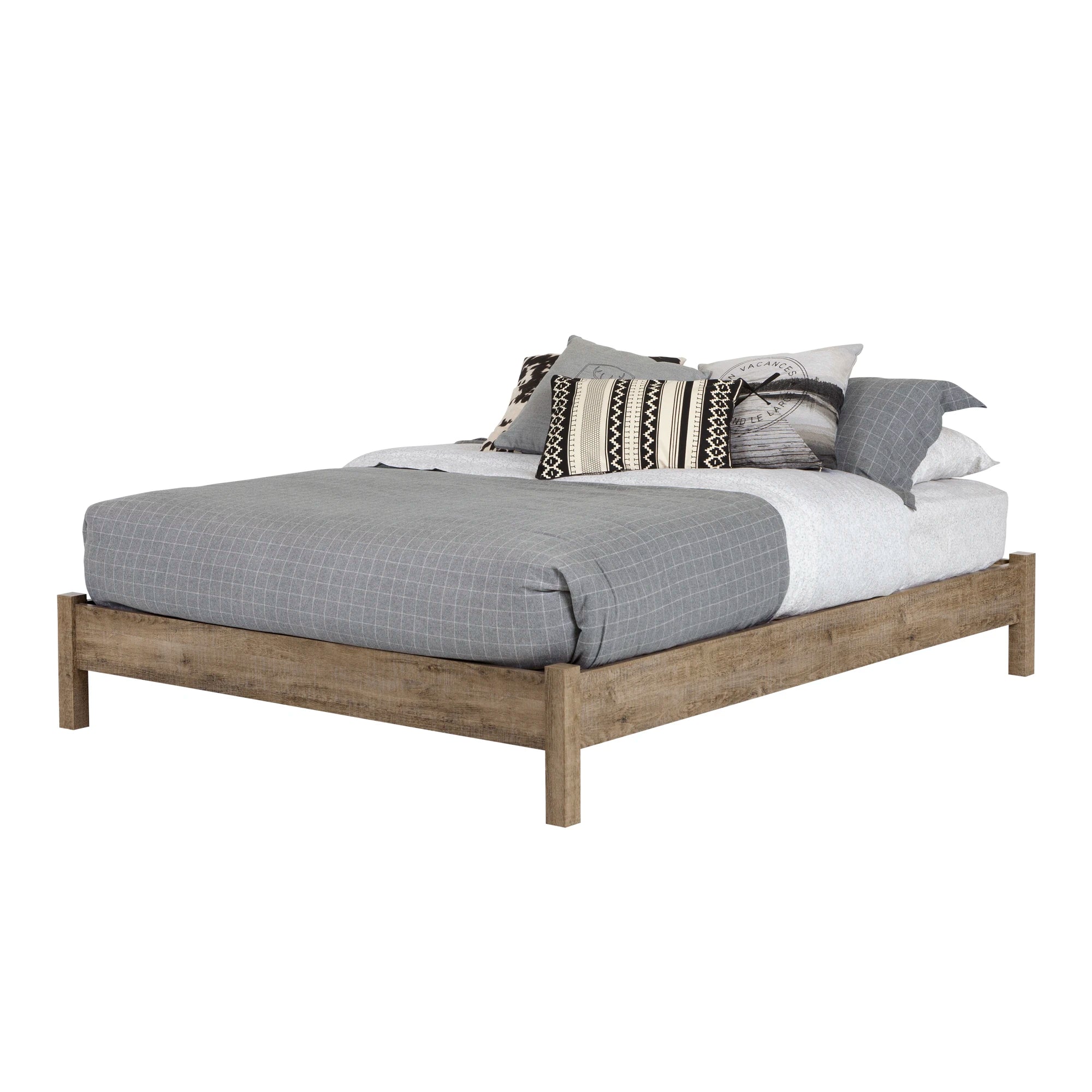 Platform Bed on Legs - Rustic Style - Munich