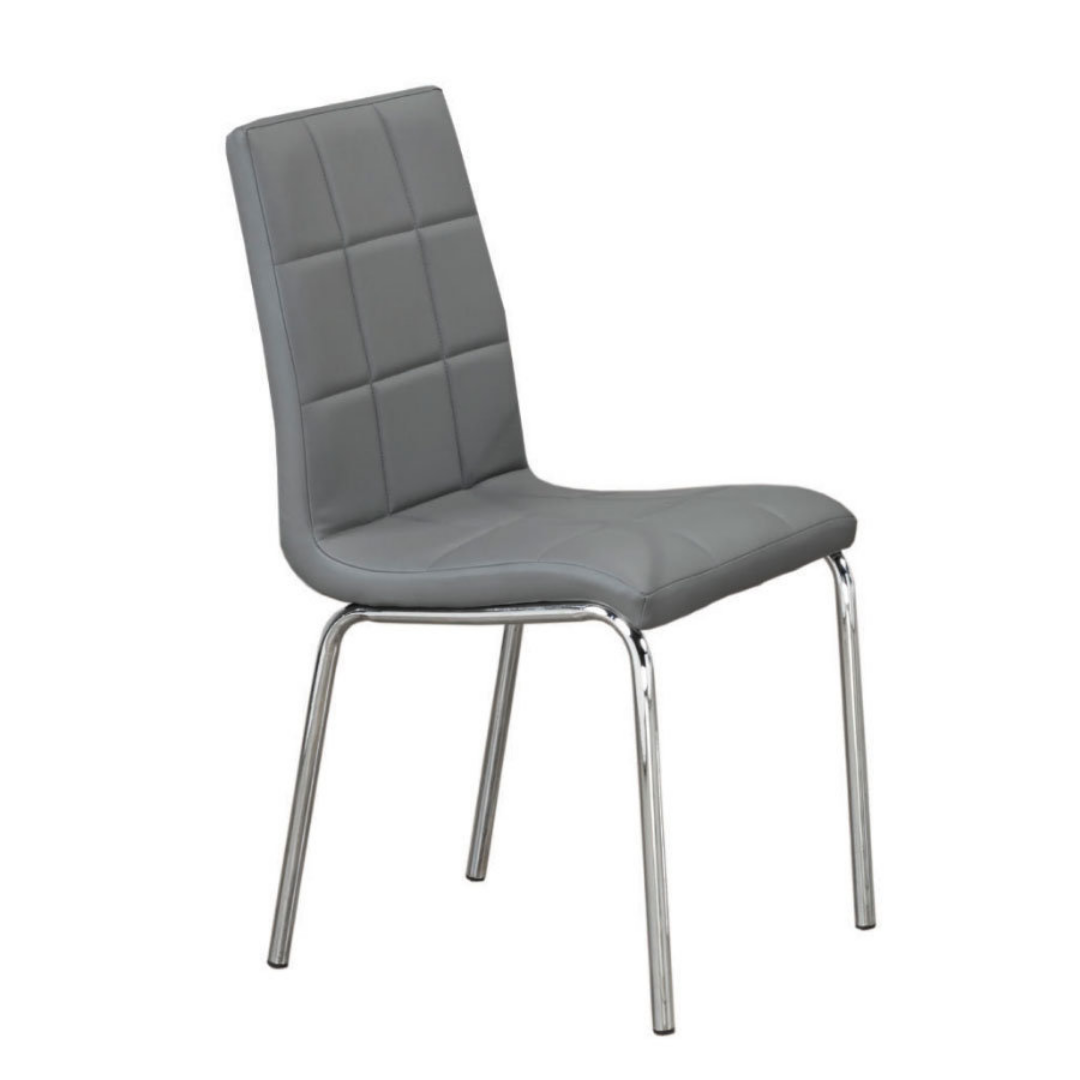 Gridora – Set of 4 – Upholstered Dining Chair – Grey