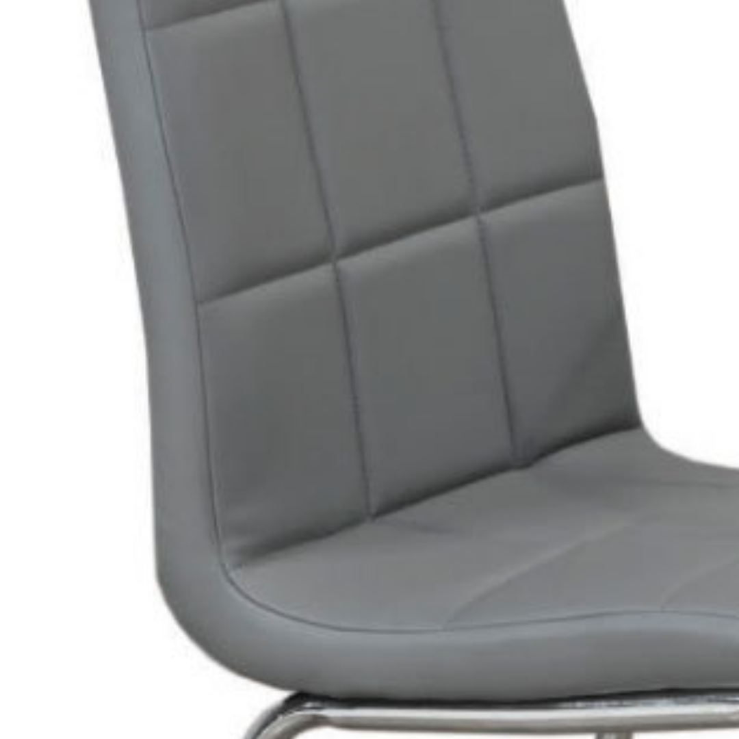 Gridora – Set of 4 – Upholstered Dining Chair – Grey