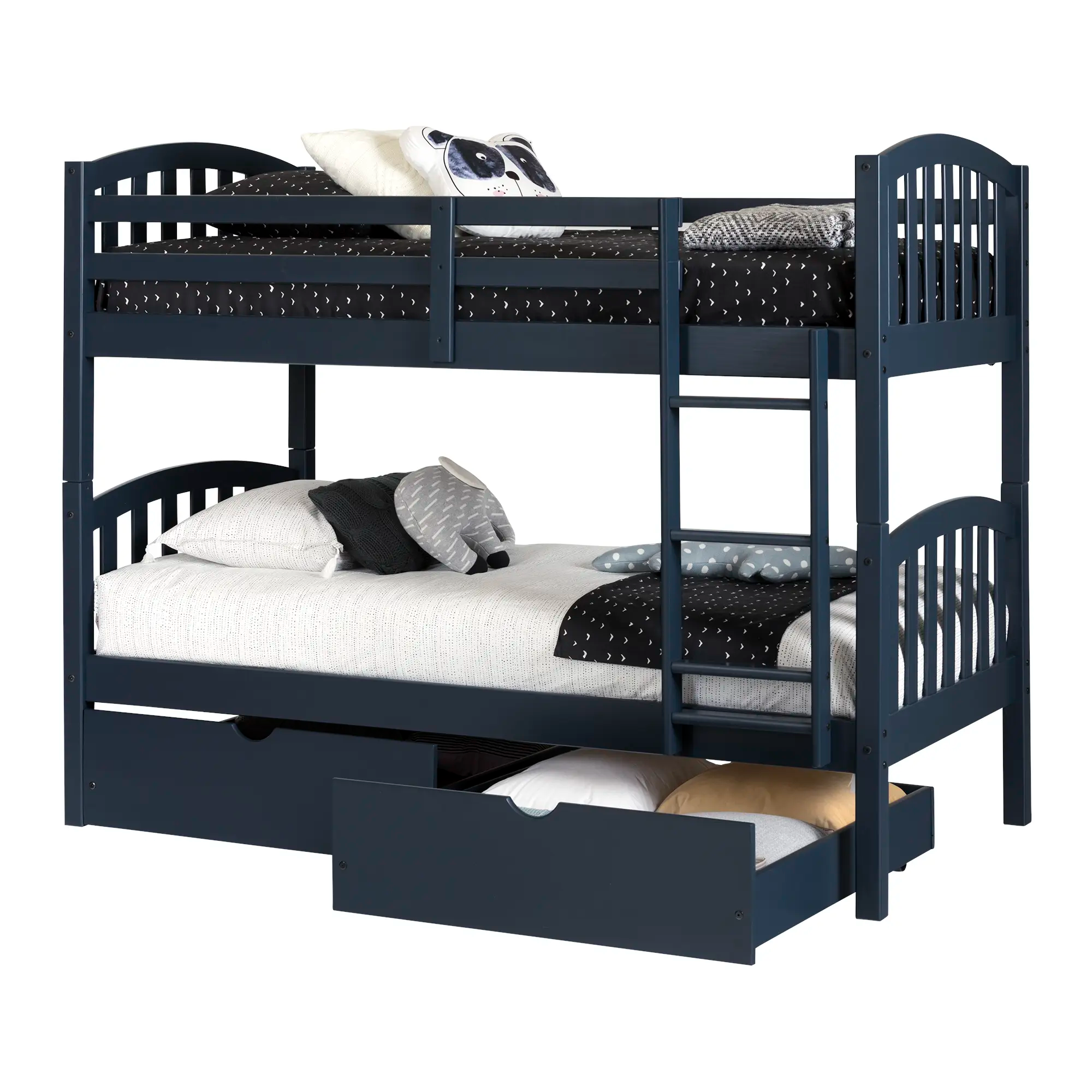 Solid Wood Bunk Bed with storage drawers - Ulysses