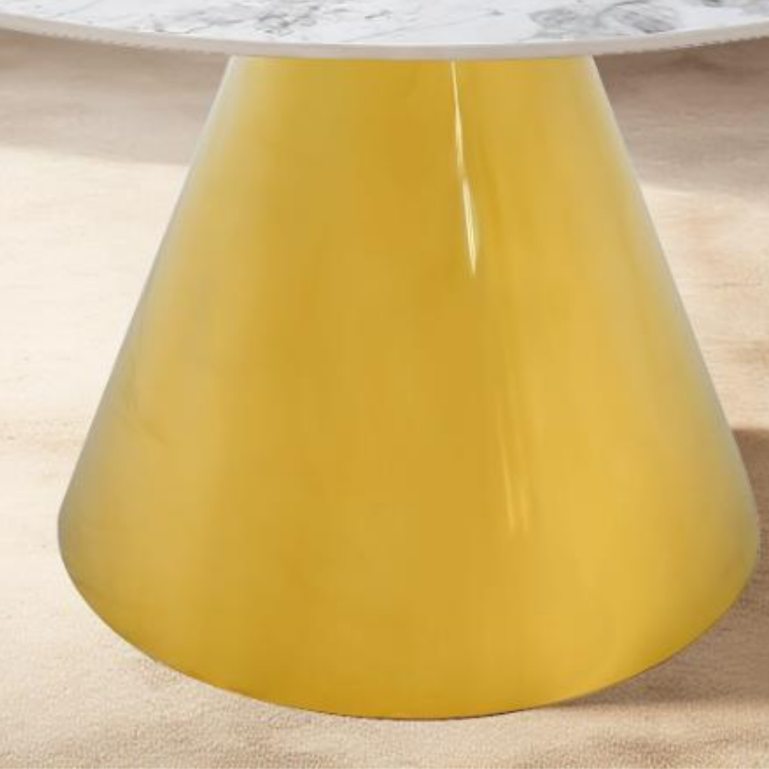 Lou – Table de salle à manger extensible – Pied en céramique/doré