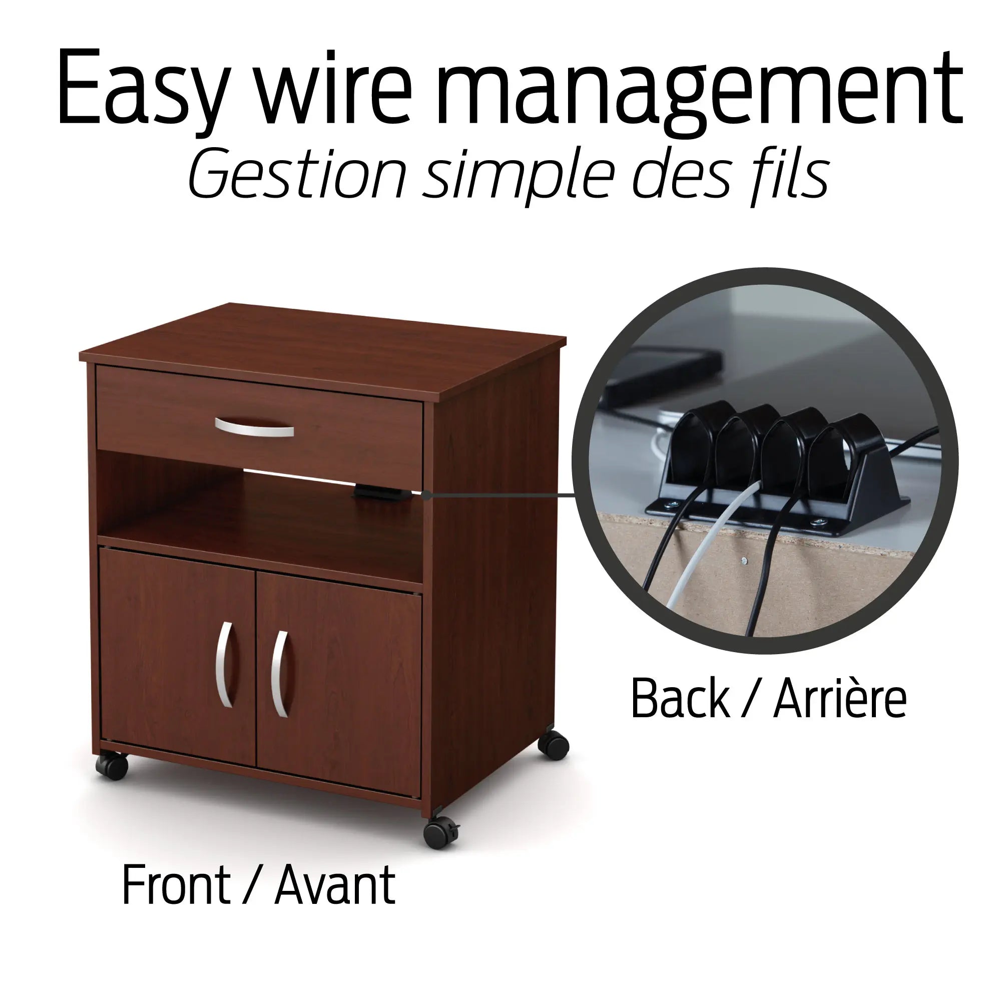 Microwave Cart on Wheels - Axess