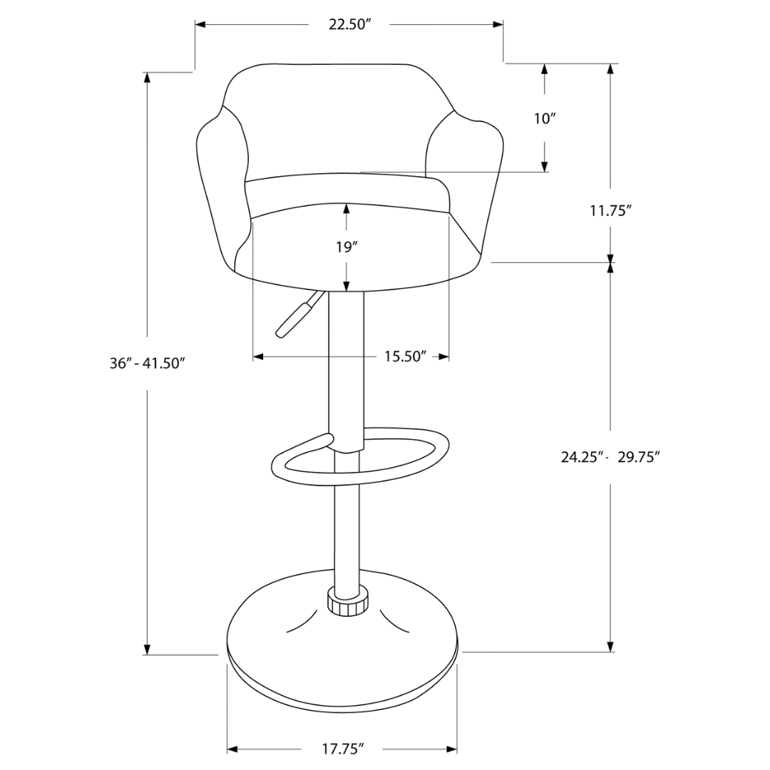 Lunaro – Lot de 2 – Tabourets de bar réglables – Noir/Chrome