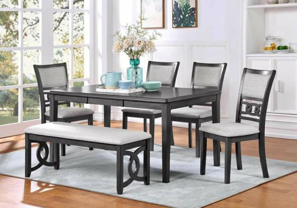 SYDNEY - MODERN 6 PC DINING SET WITH  BENCH