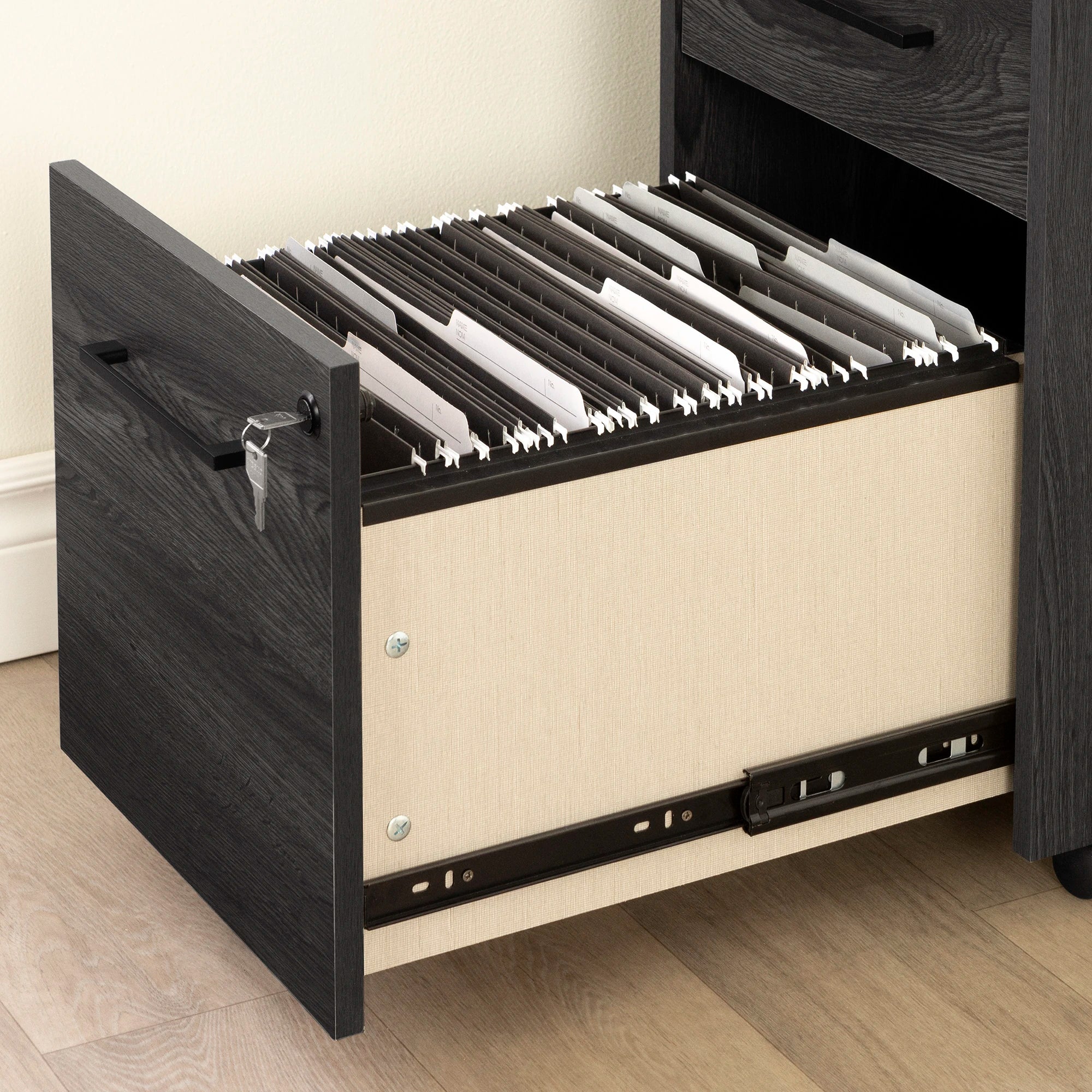 2-Drawer Mobile File Cabinet With Lock - Kozack