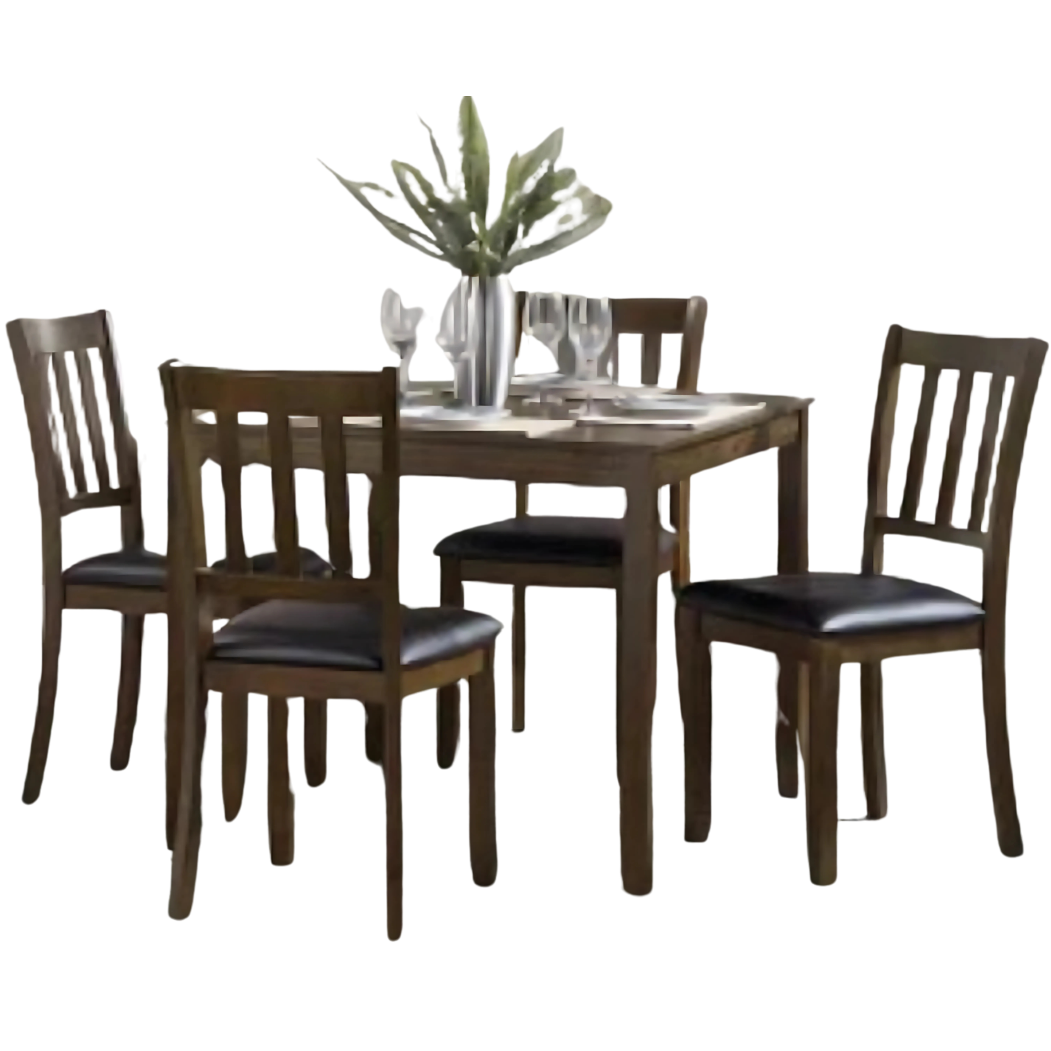 COCO - 5 PC Dark Espresso Modern Compact Dining Set