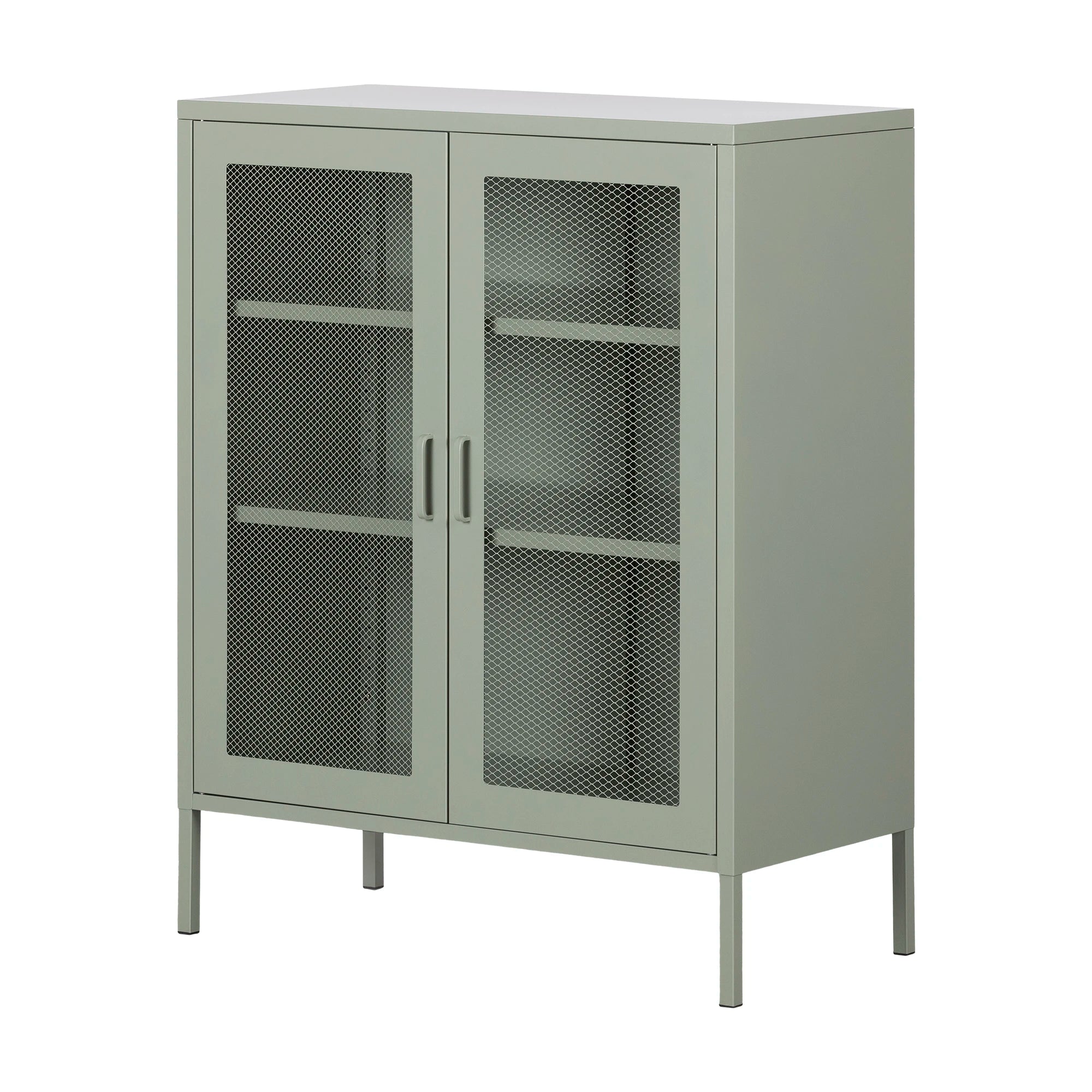 Metal Mesh 2-Door Storage Cabinet - Eddison