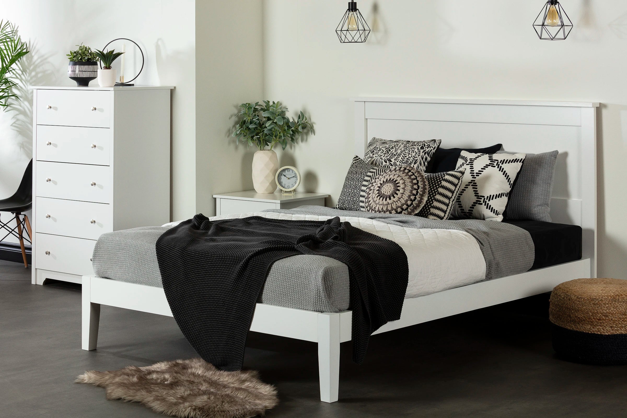 Solid Wood Platform Bed - Vito