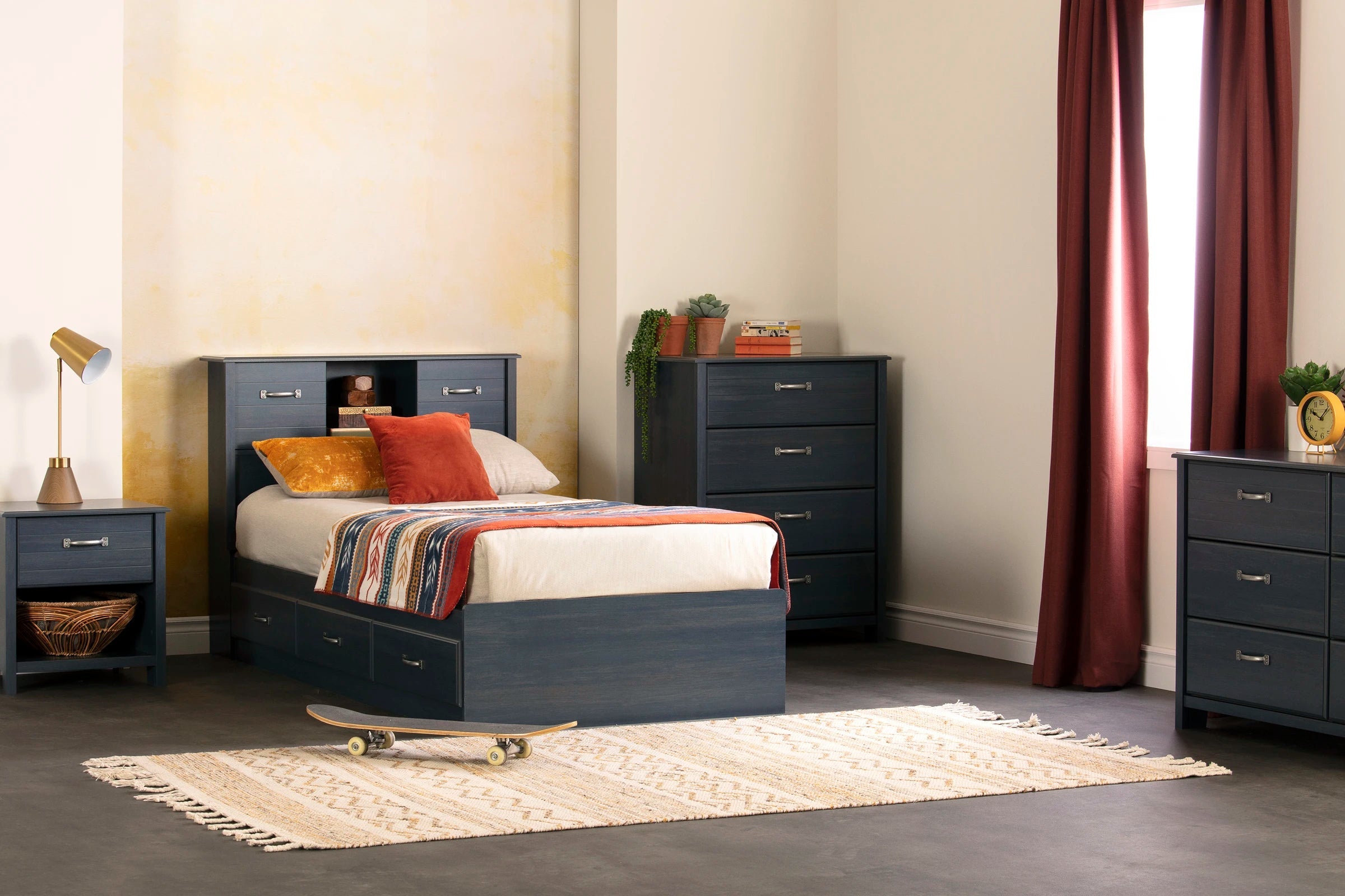 Storage Bed and Bookcase Headboard Set - Ulysses