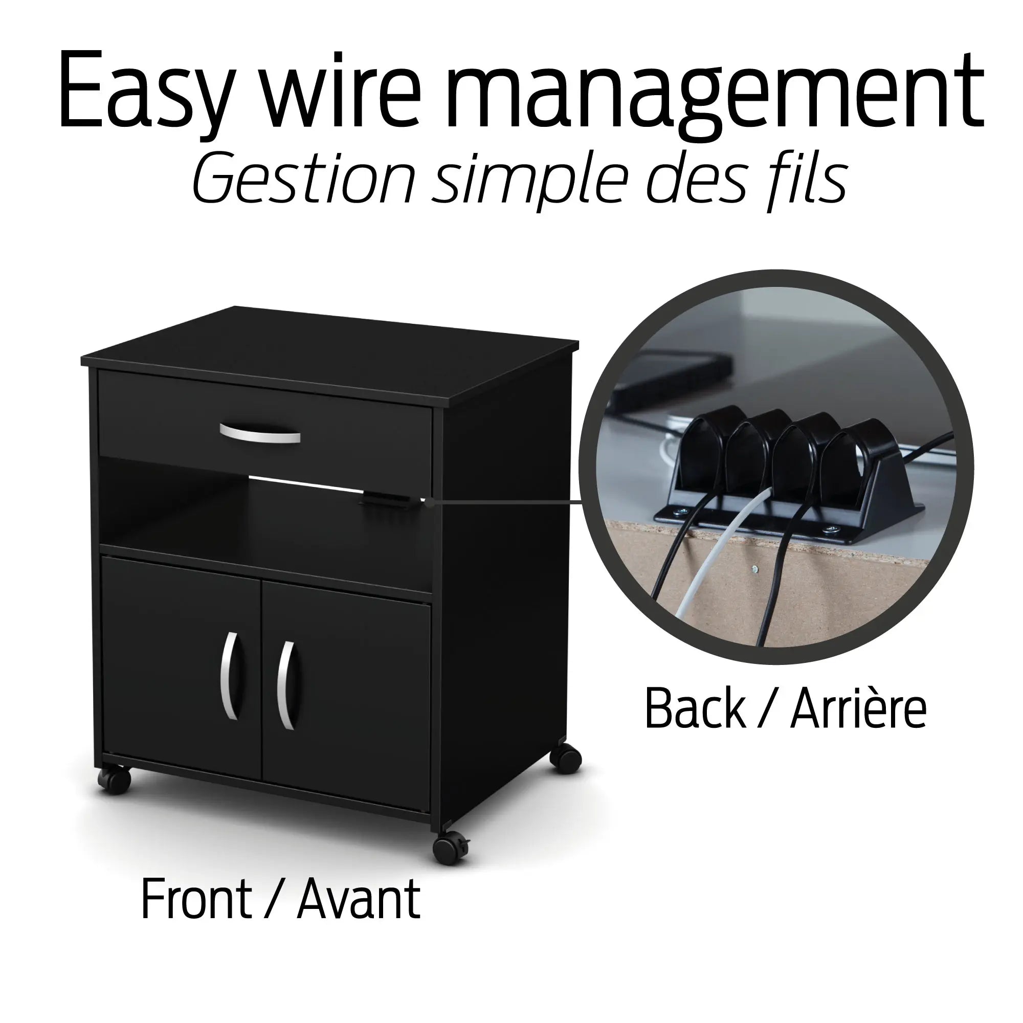 Microwave Cart on Wheels - Axess