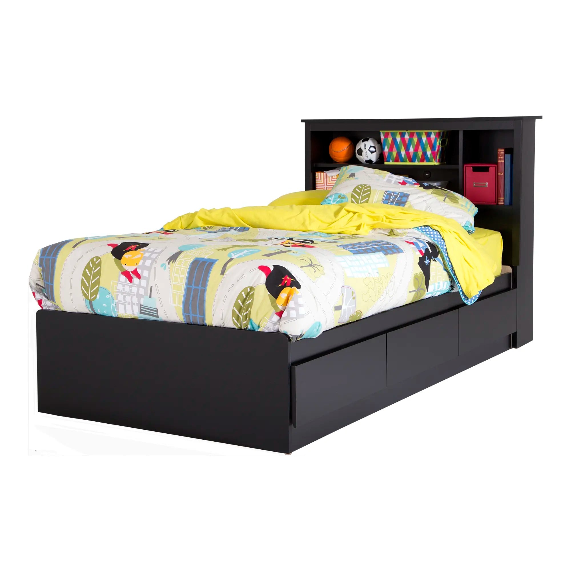 Mates Bed With Bookcase Headboard Set - Vito