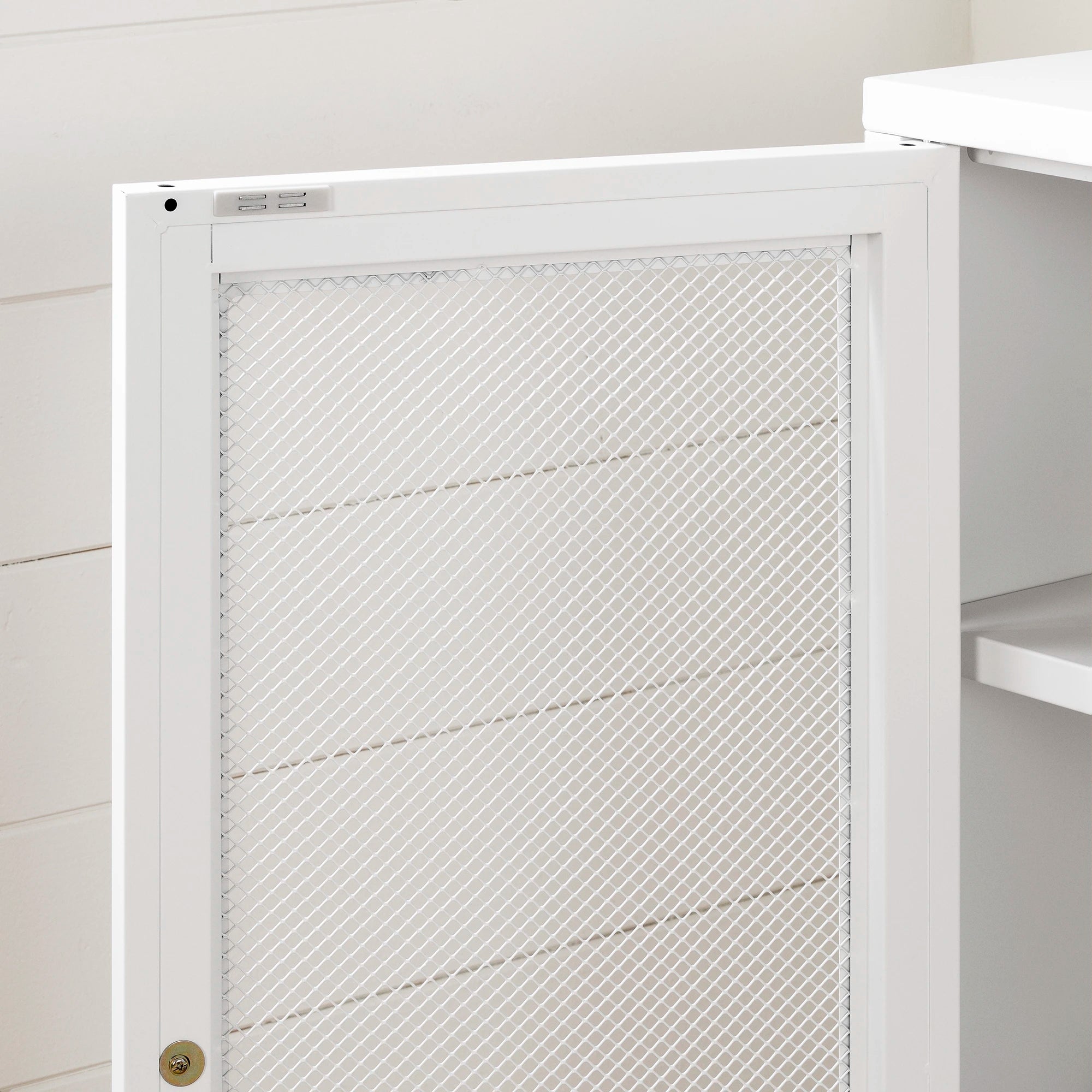 Metal Mesh 2-Door Accent Cabinet - Crea