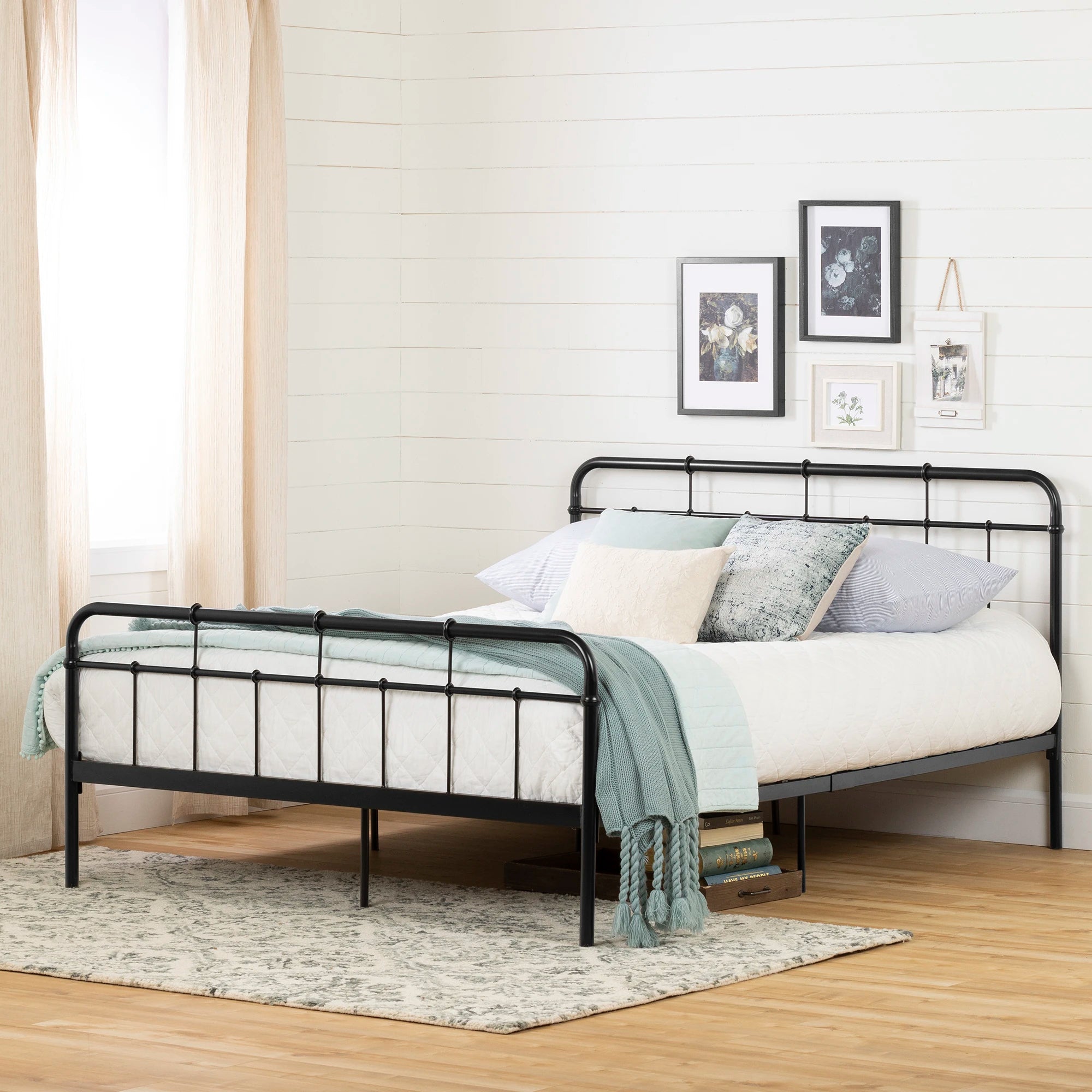 Metal Platform Bed with headboard - Gravity