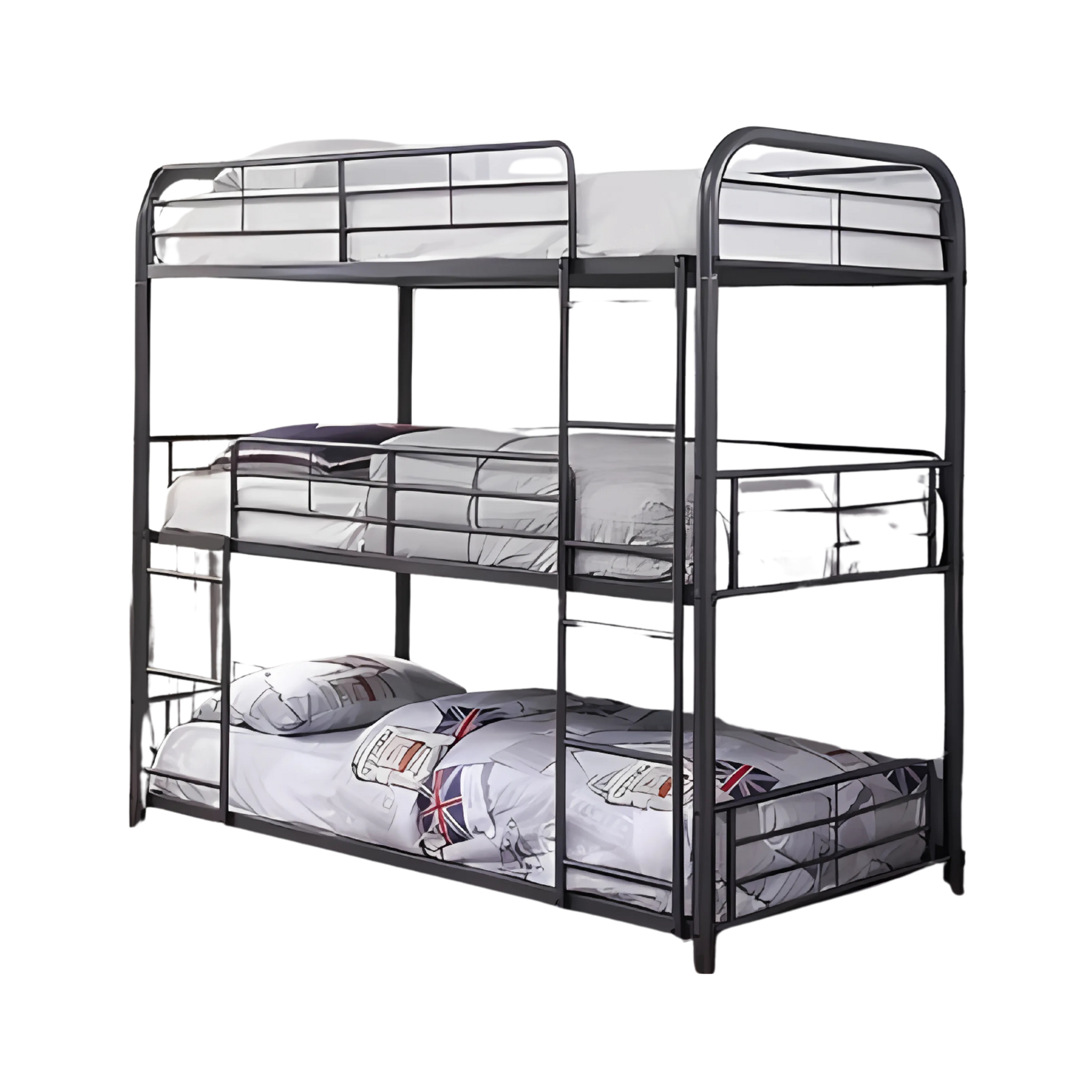 Triple Single Bunk Bed - Steel Frame - 504