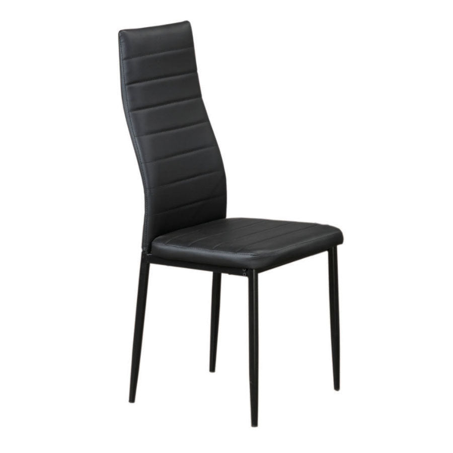 Chaise de salle à manger noire 6 pièces C-5054