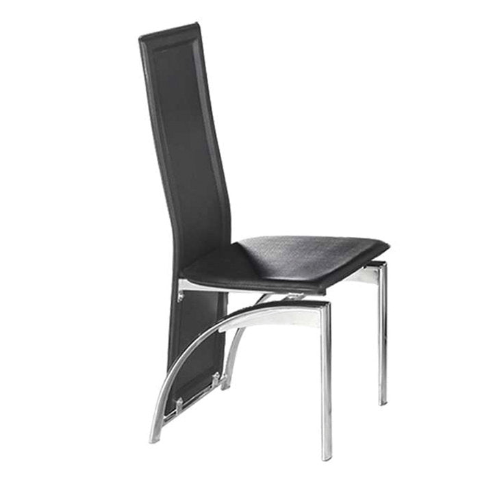 Chaise de salle à manger noire 6 pièces C-5067