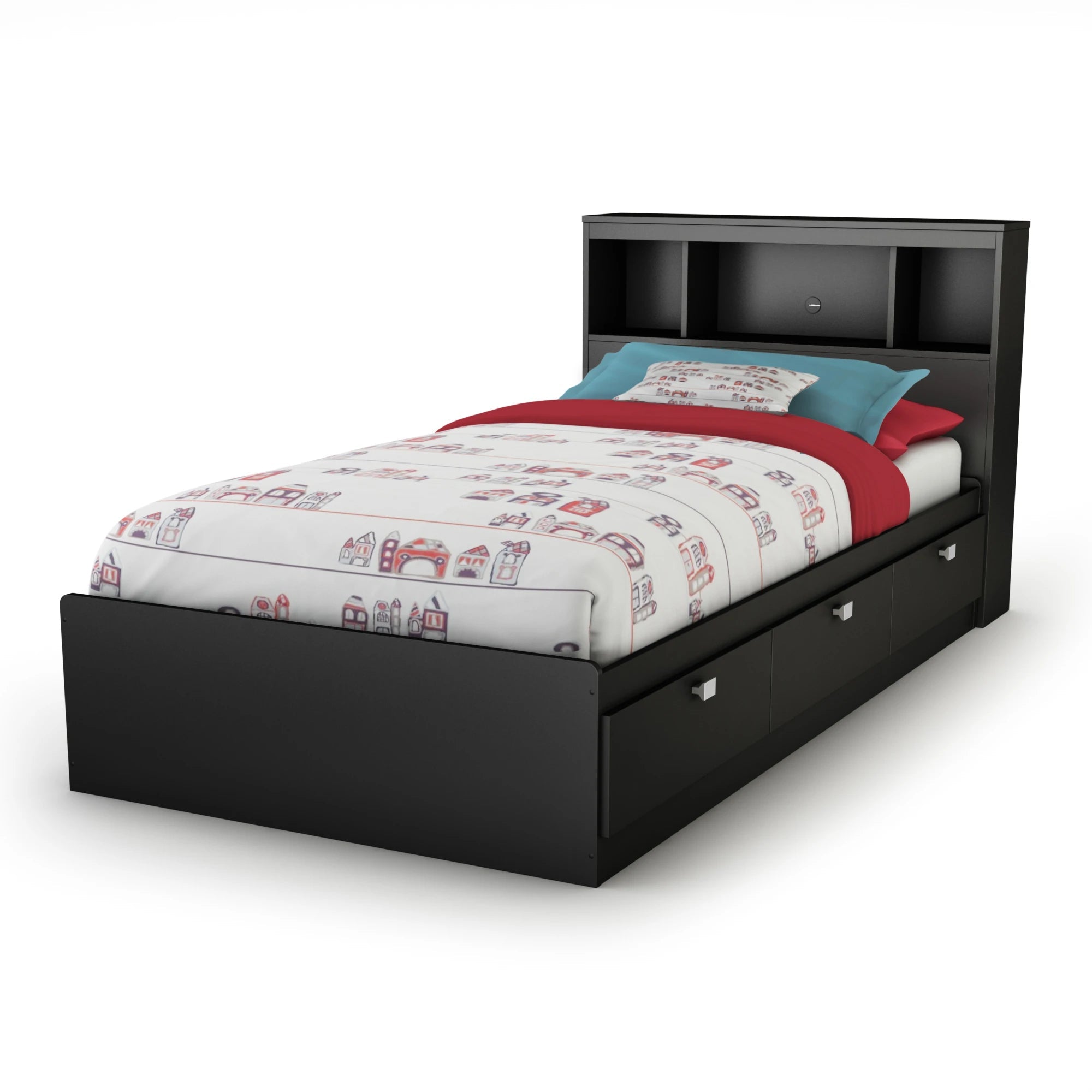 Storage Bed and Bookcase Headboard Set - Spark