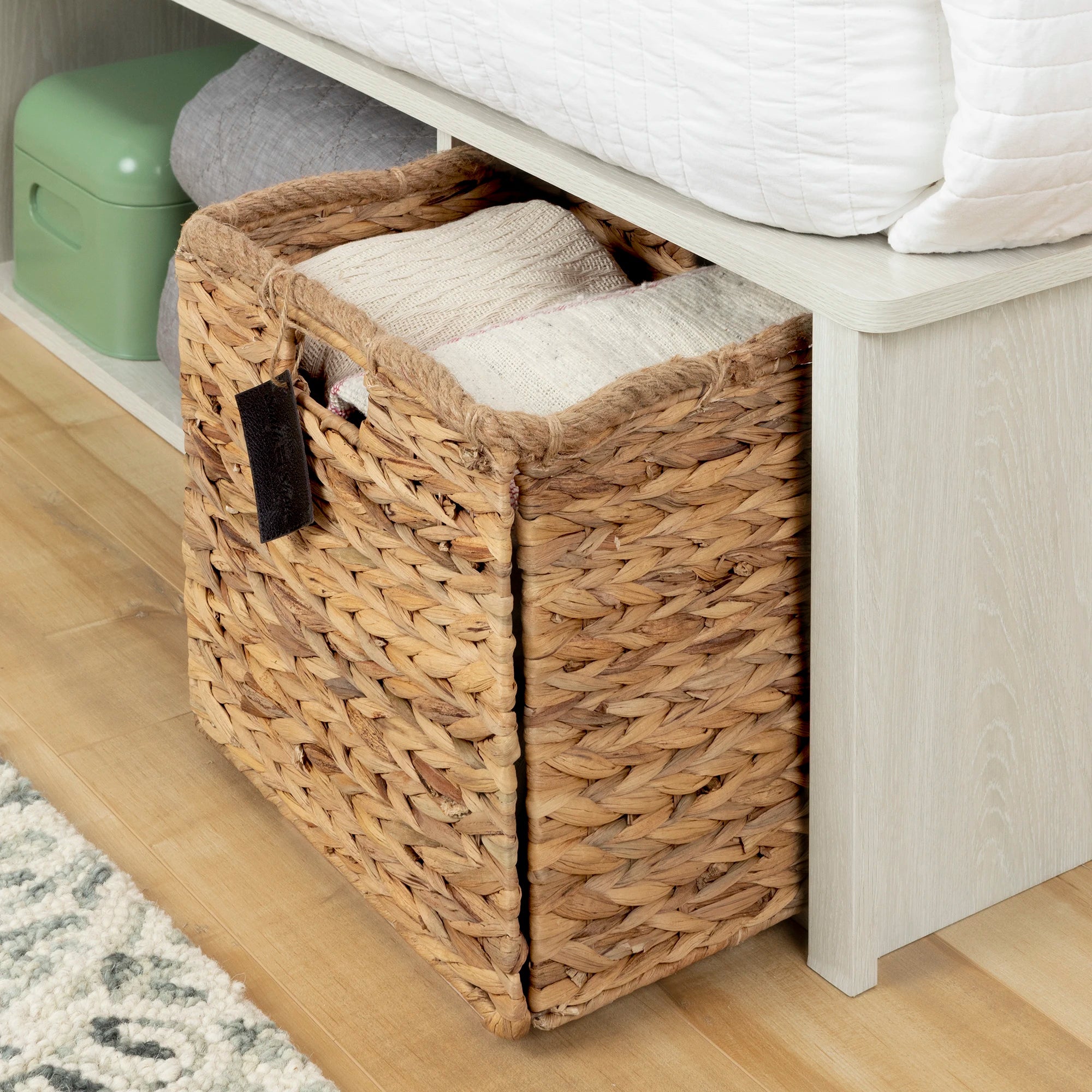 Storage Platform Bed with Wicker Baskets - Avilla