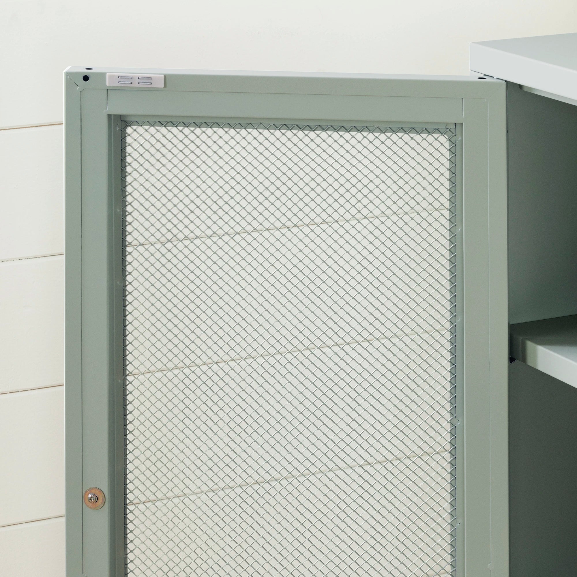 Metal Mesh 2-Door Storage Cabinet - Eddison