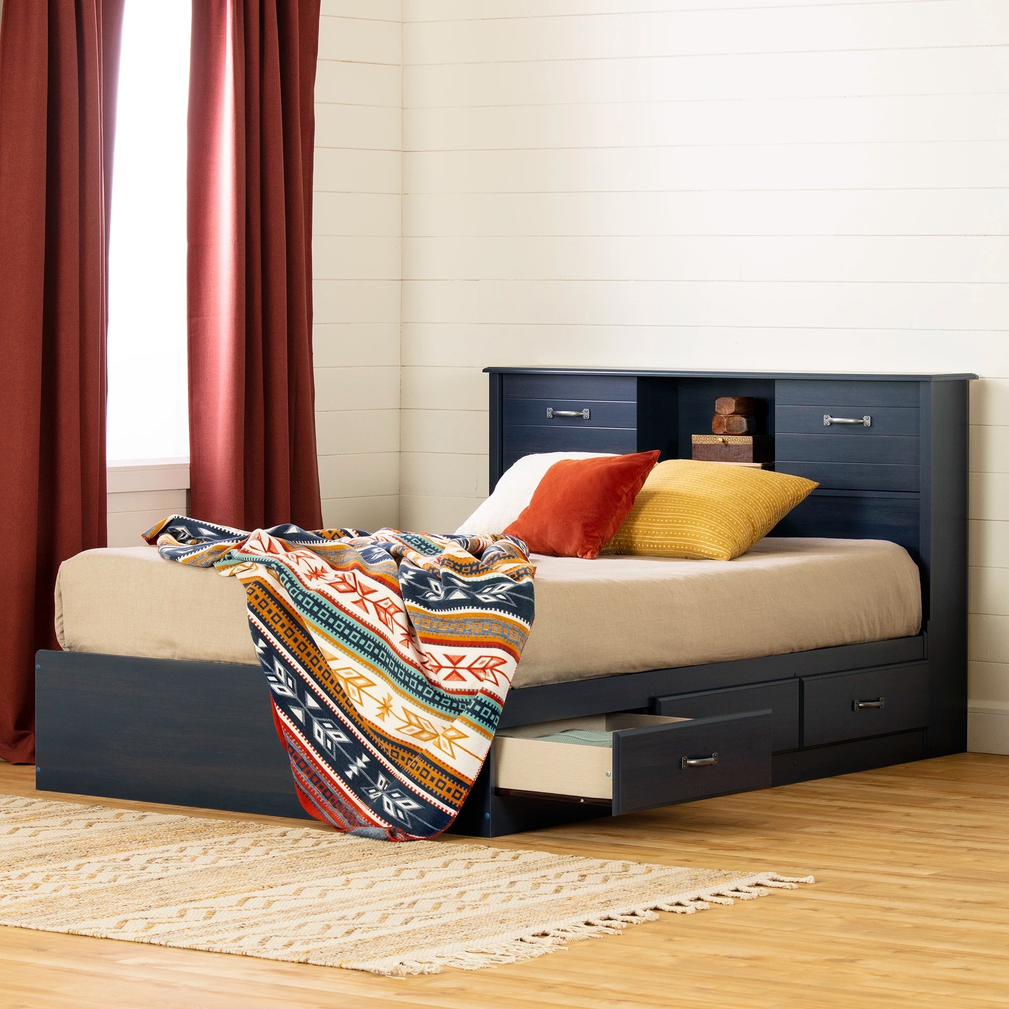 Storage Bed and Bookcase Headboard Set - Ulysses