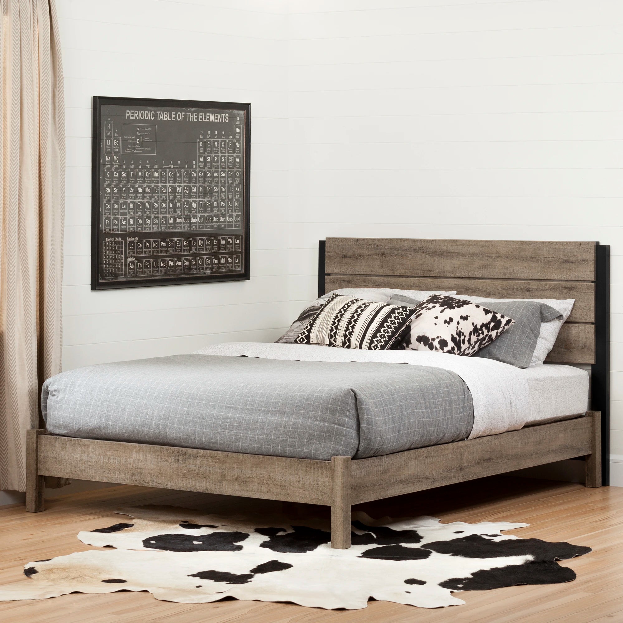 Platform Bed on Legs - Rustic Style - Munich